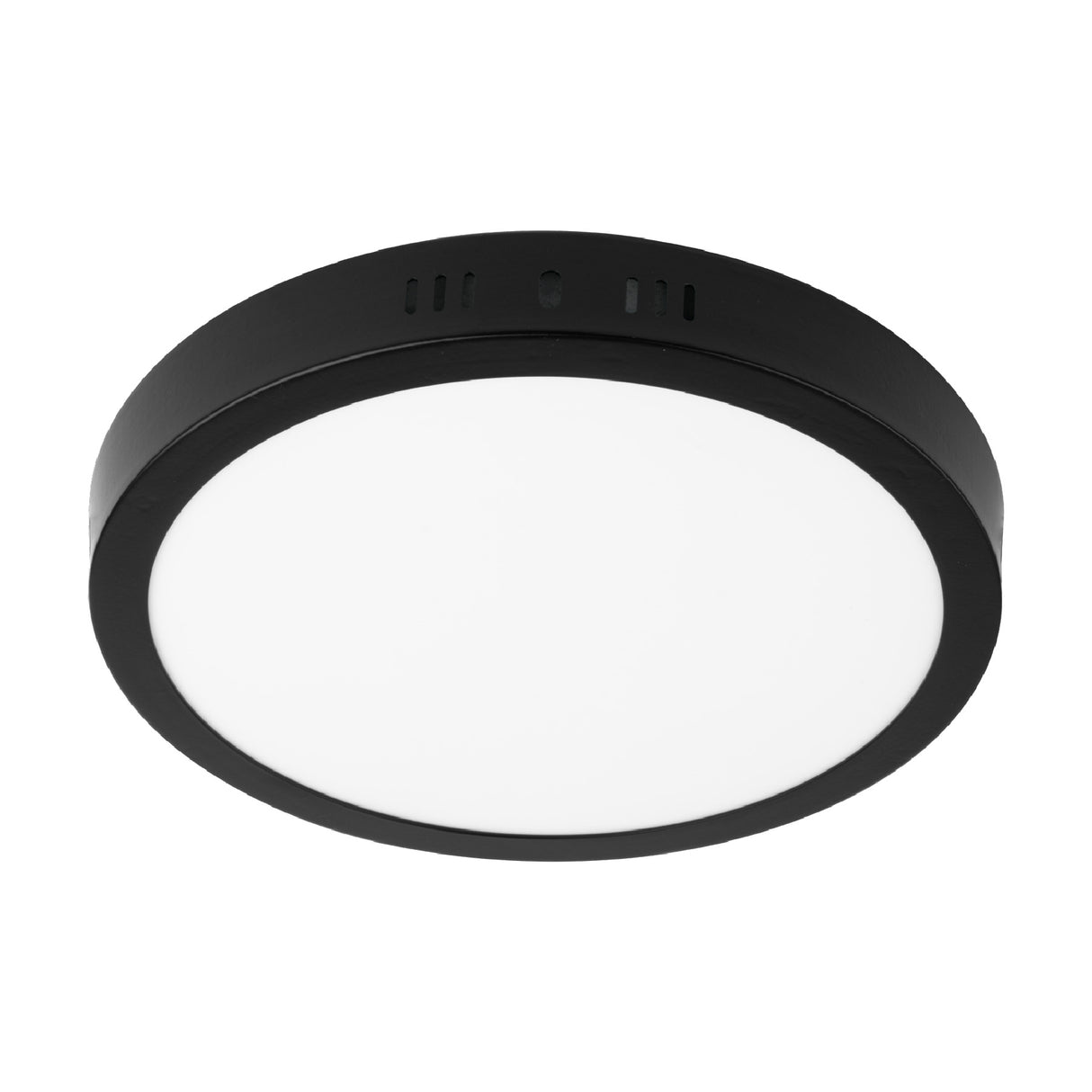 Luminario LED plafón 18 W 6500K, redondo, negro, Volteck