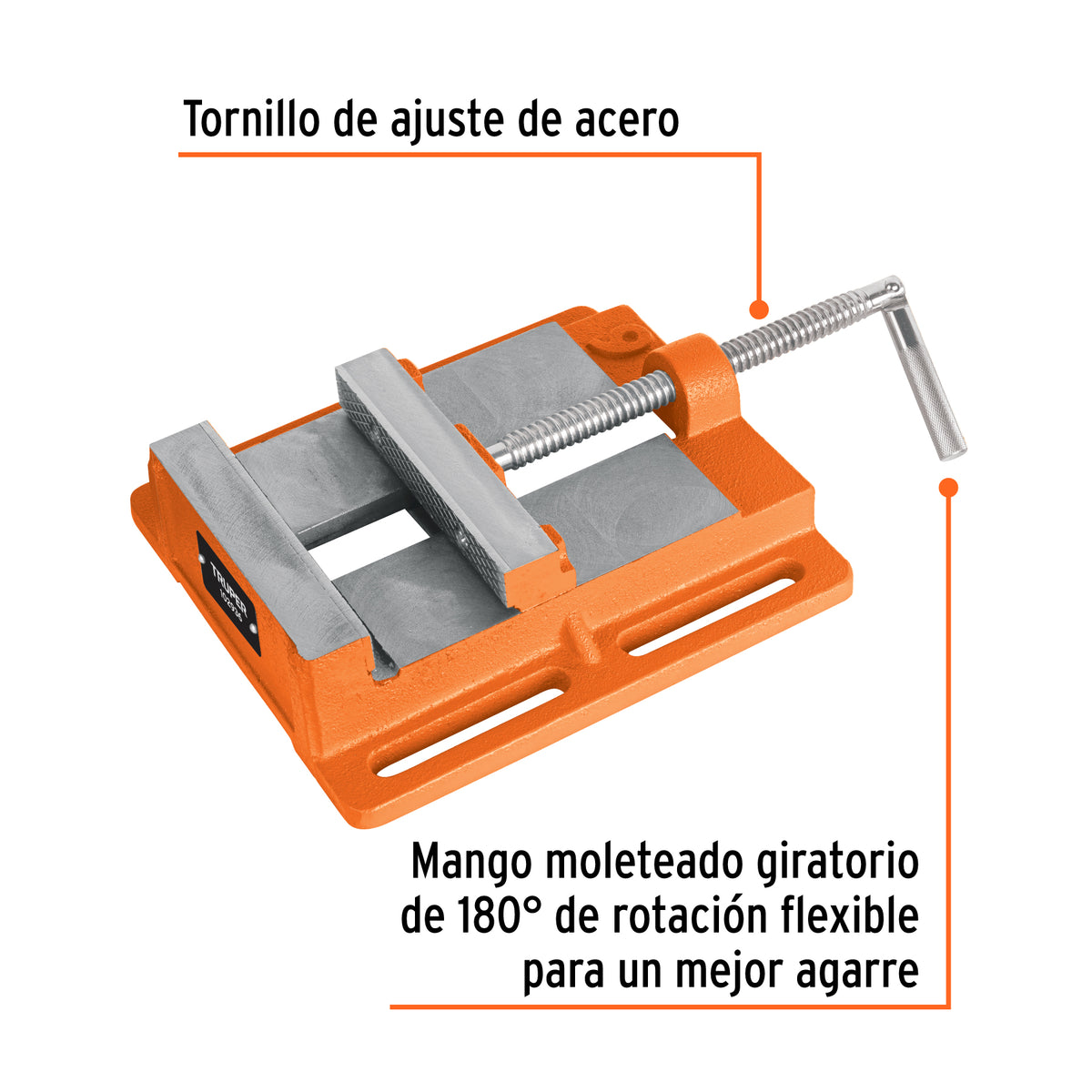 Prensa Morsa Plana, Apertura 6' (150 mm), Truper