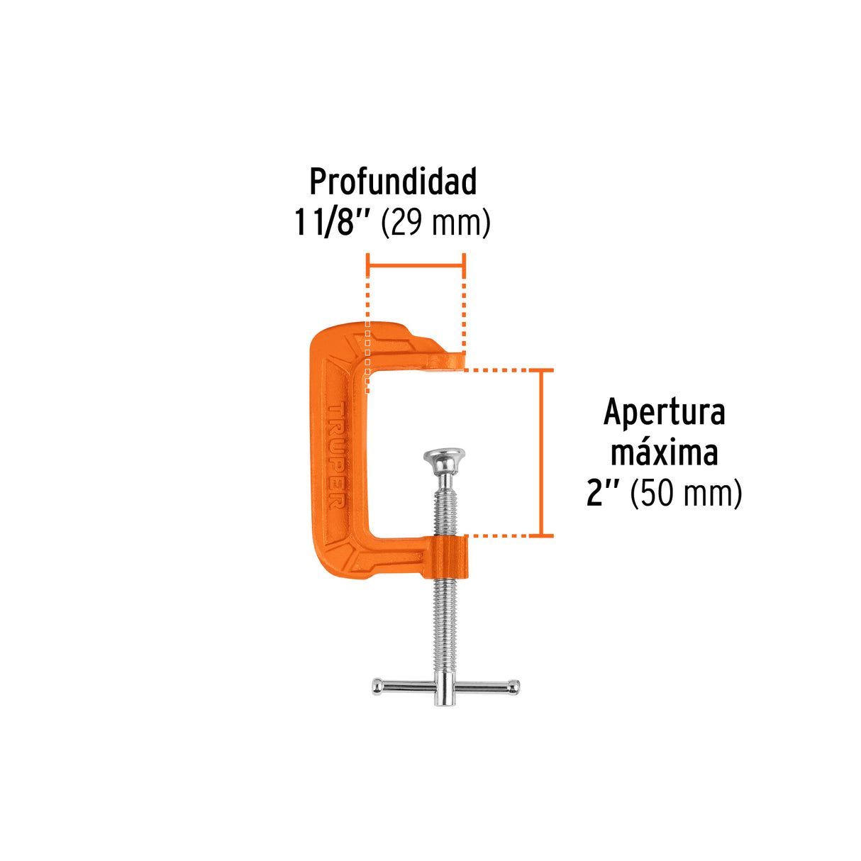 Prensa 2' de Hierro Dúctil para Carpintería, Truper