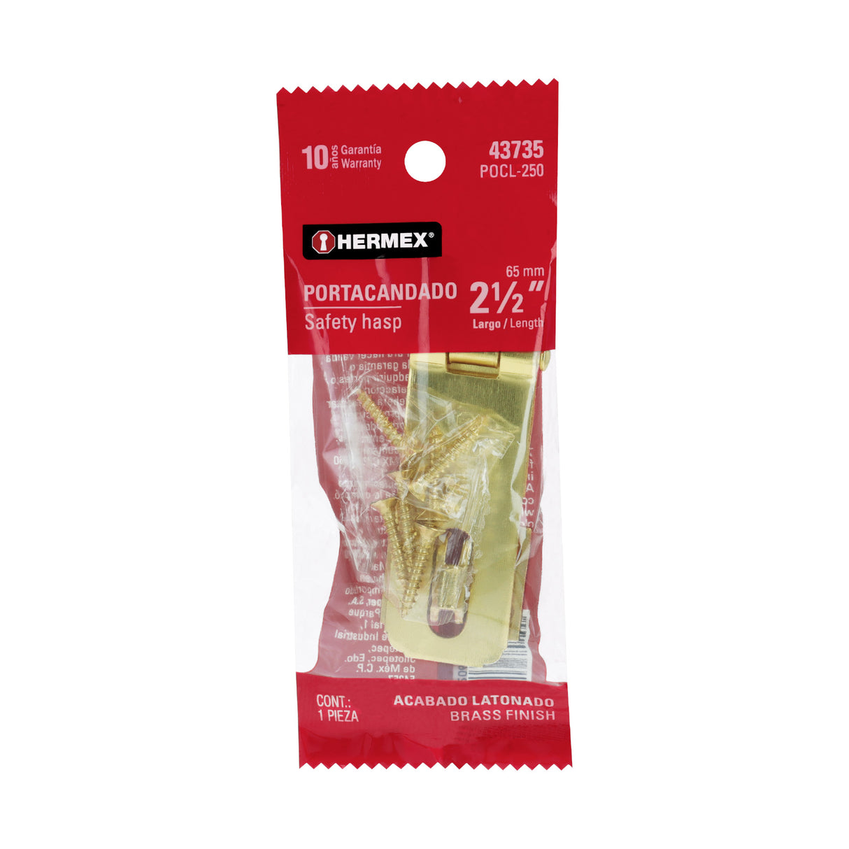 Portacandado de Acero Latonado 2-1/2', Hermex