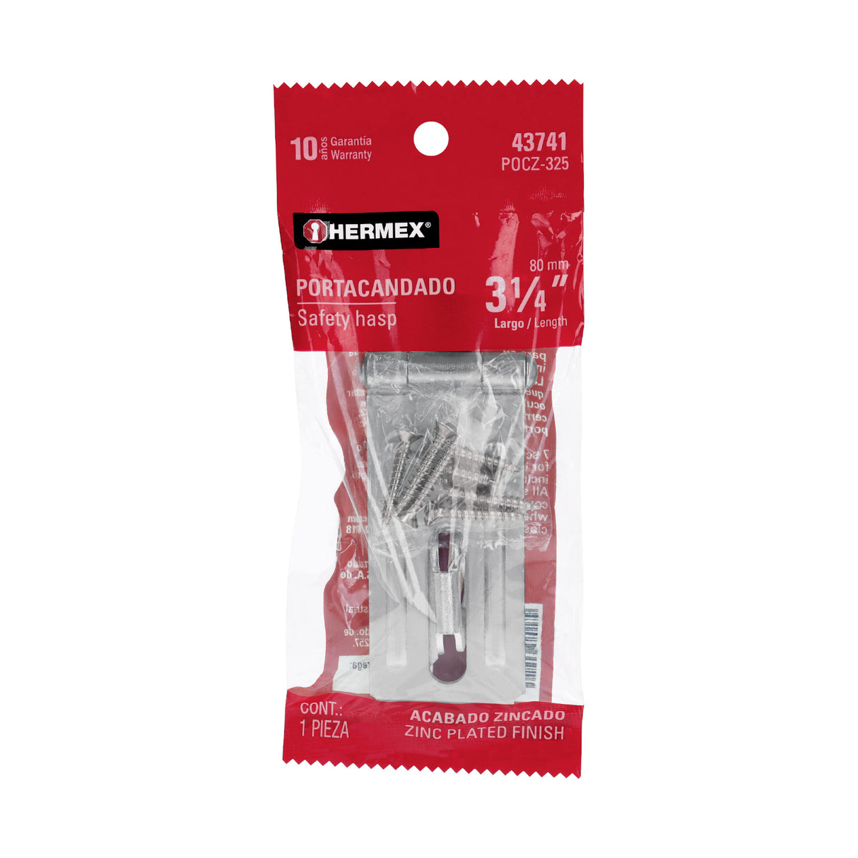 Portacandado de Acero Zincado 3-1/4', Hermex