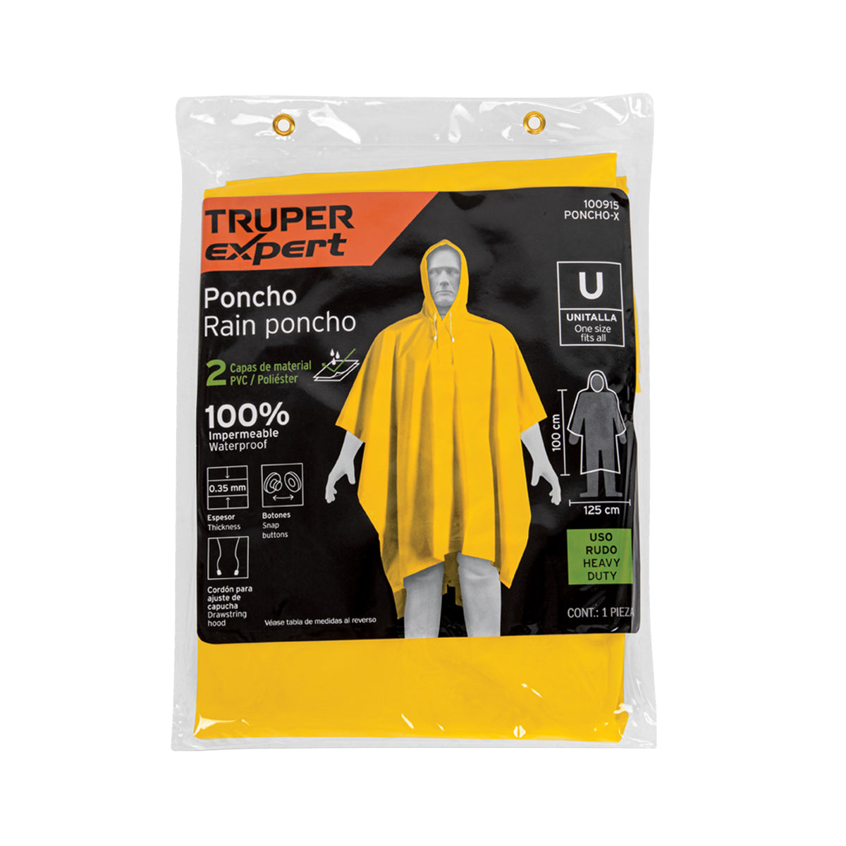 Poncho o Capamanga Doble Capa, Truper Expert