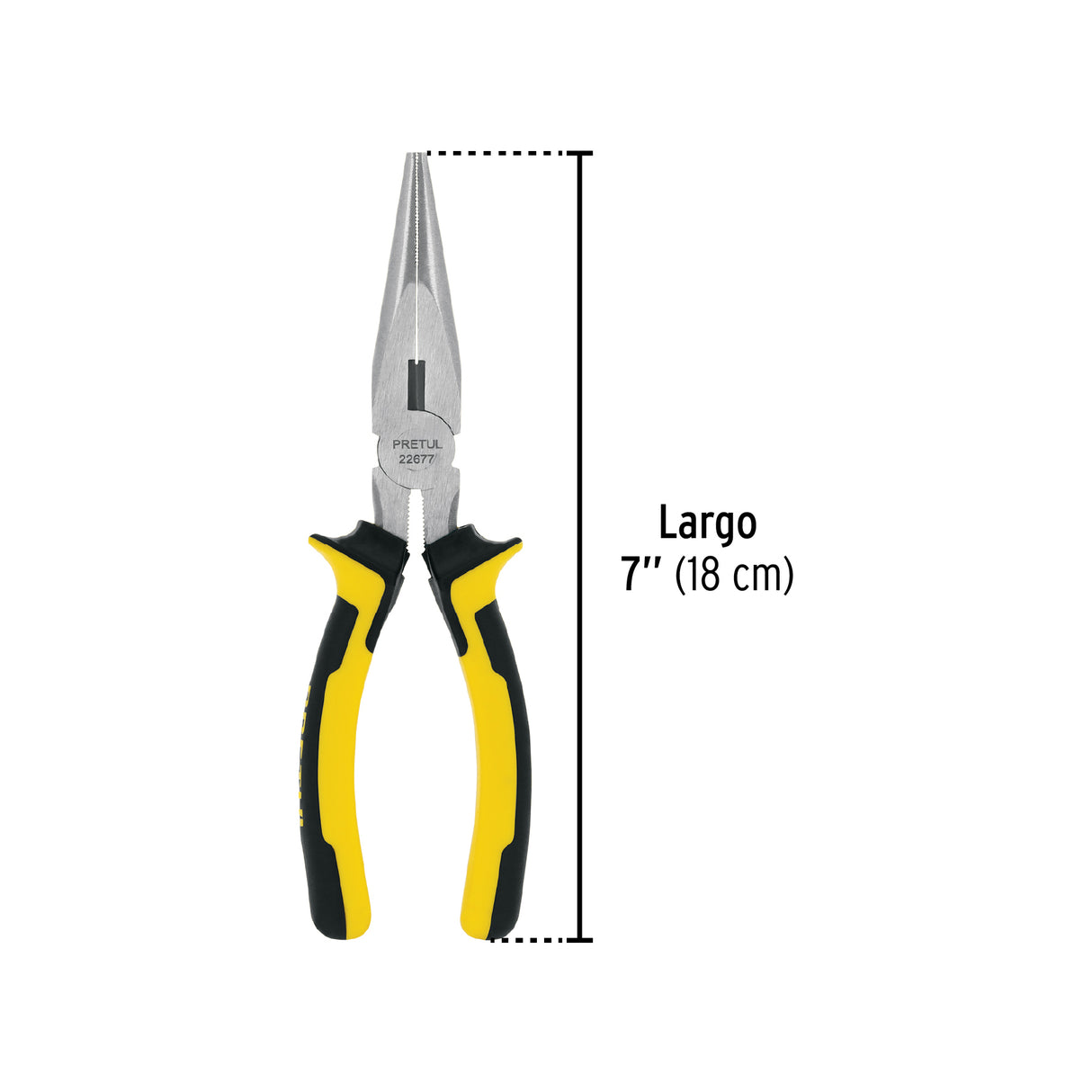 Pinza de Punta y Corte 7' Mango Comfort Grip, Pretul