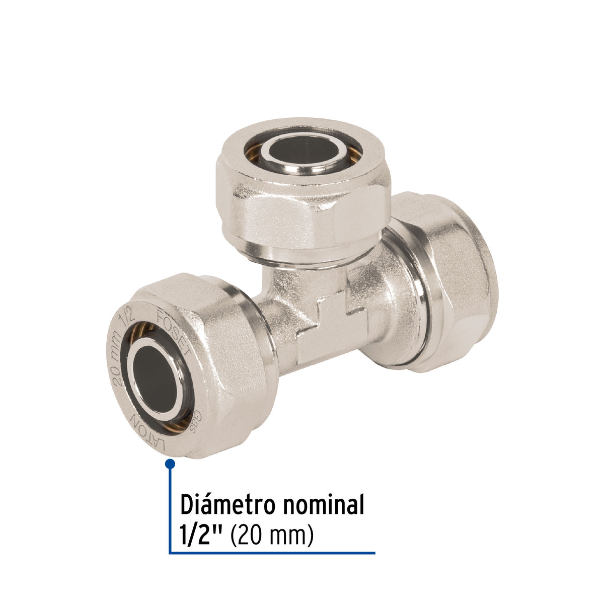 Tee para Pealpe, 1/2', Foset