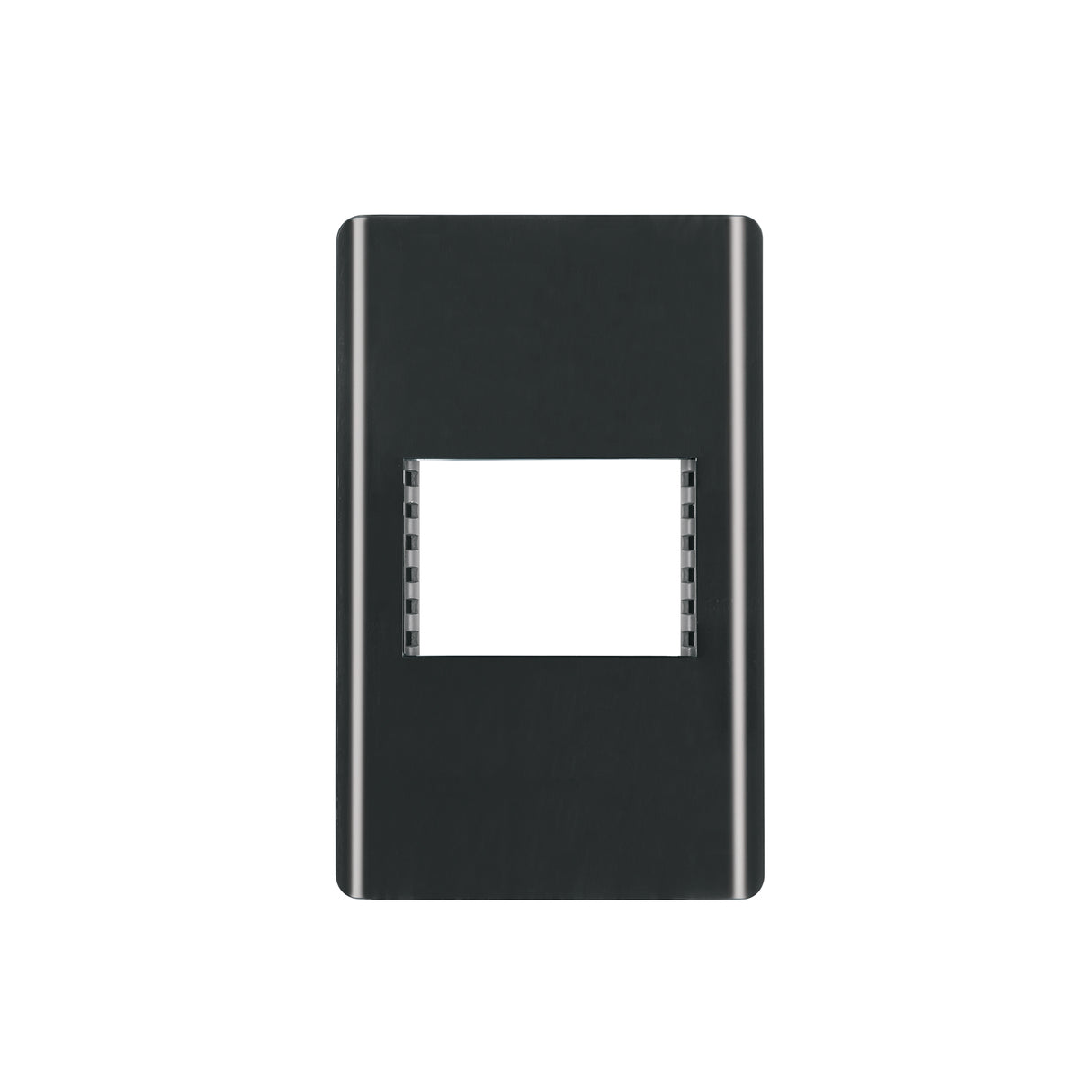 Placa negra de 1 ventana 1.5 módulos, línea Lisboa, Volteck