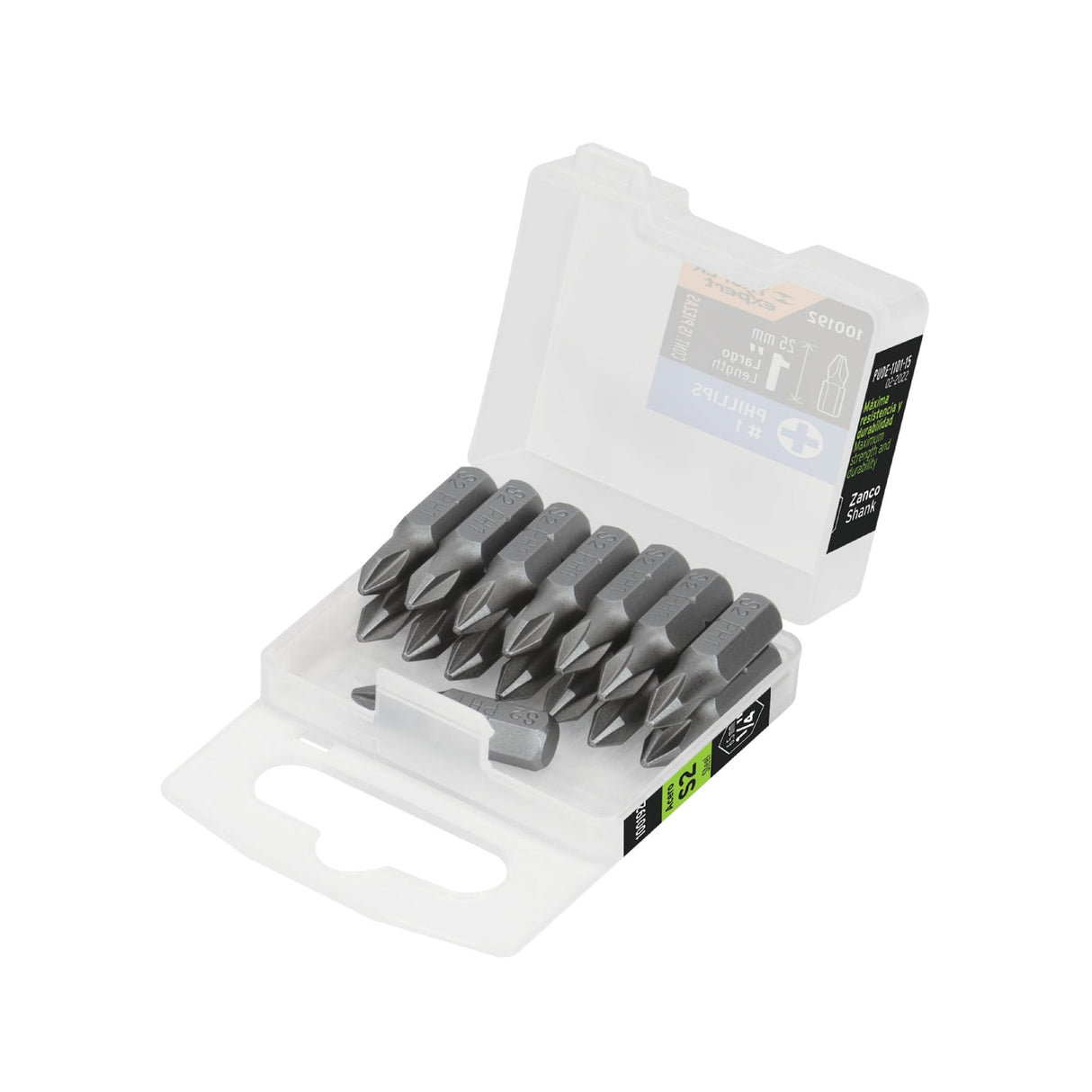 Estuche con 15 Puntas de Cruz PH1 Largo 1', Truper Expert