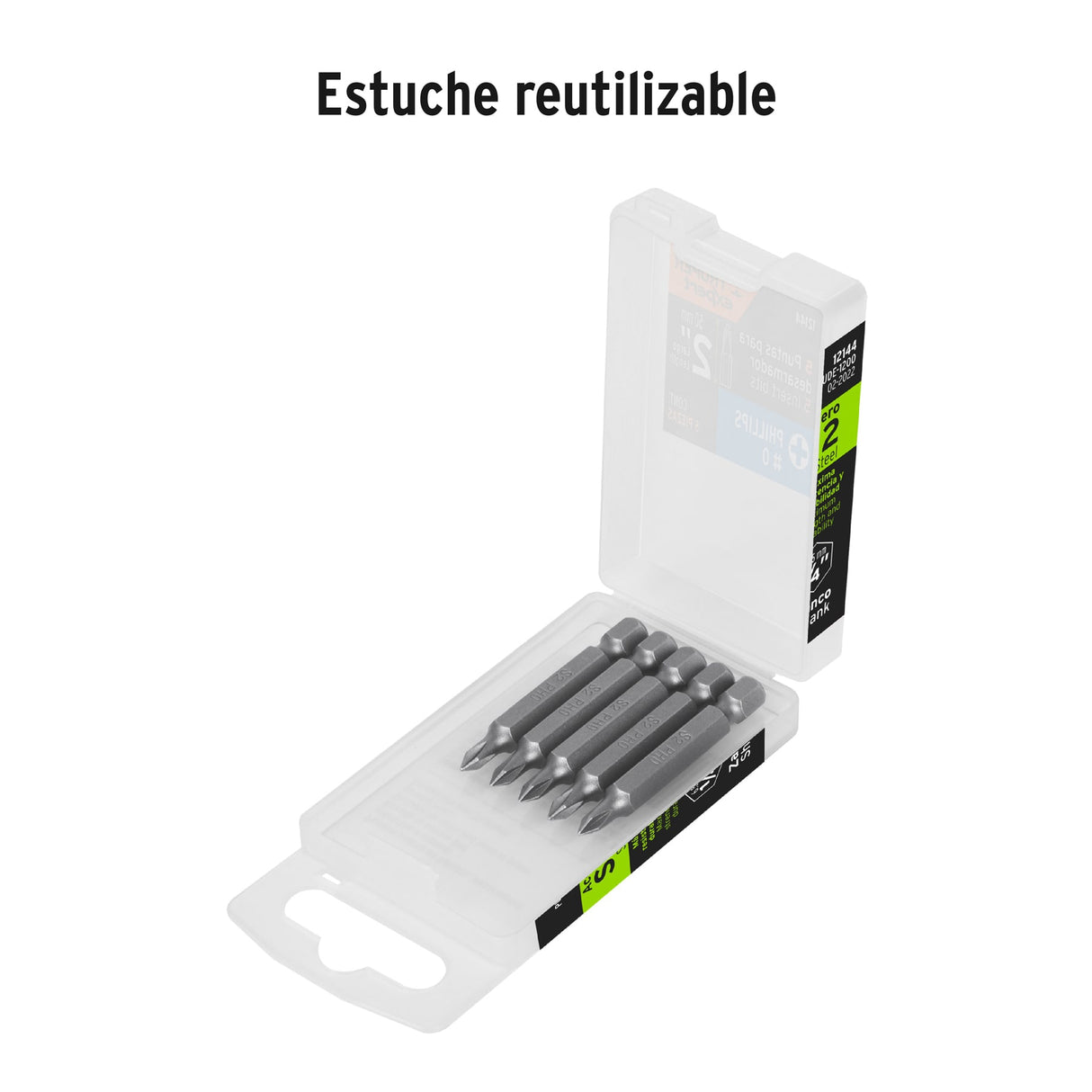 Estuche con 15 Puntas de Cruz PH1 Largo 2', Truper Expert