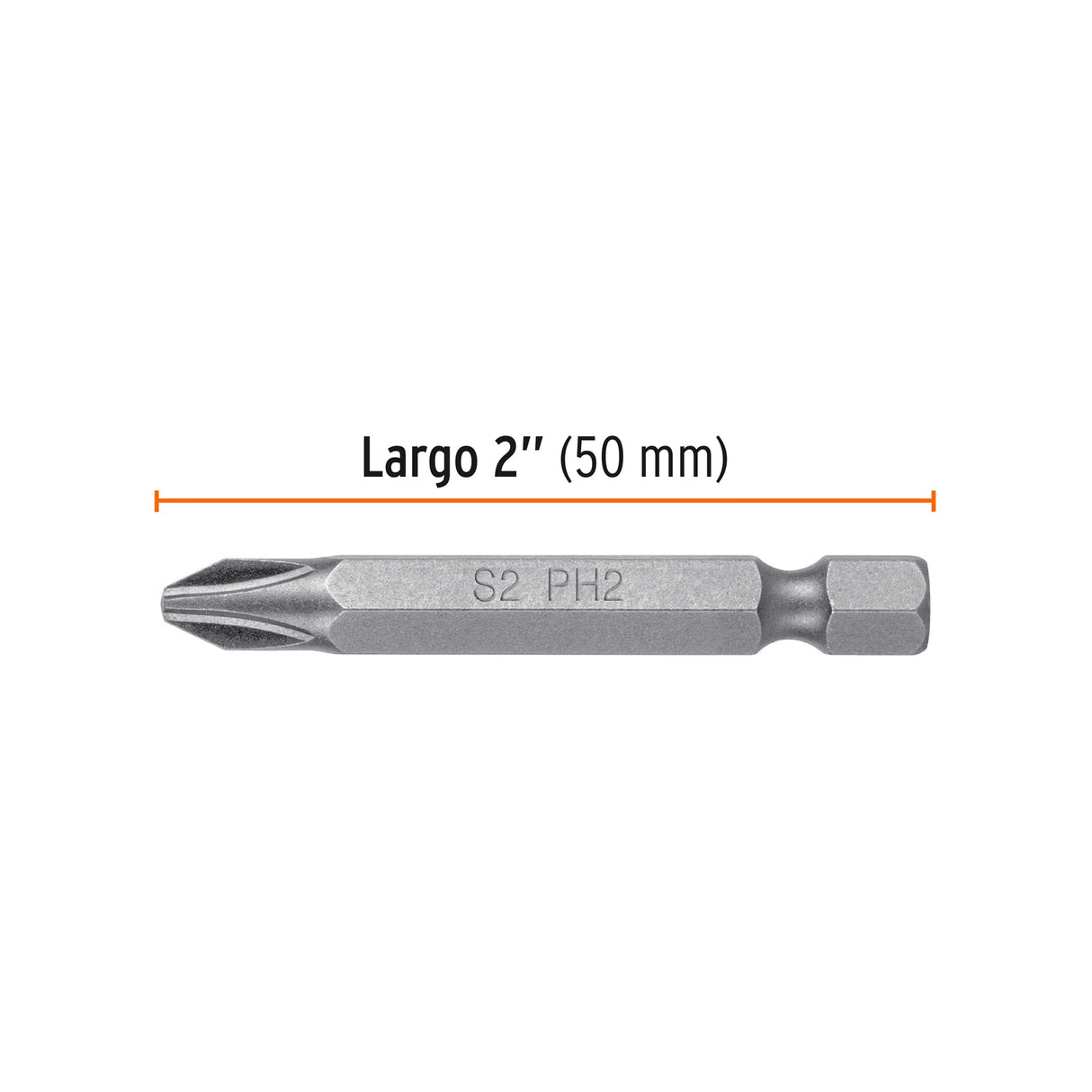 Estuche con 50 Puntas de Cruz PH2 Largo 2', Truper Expert
