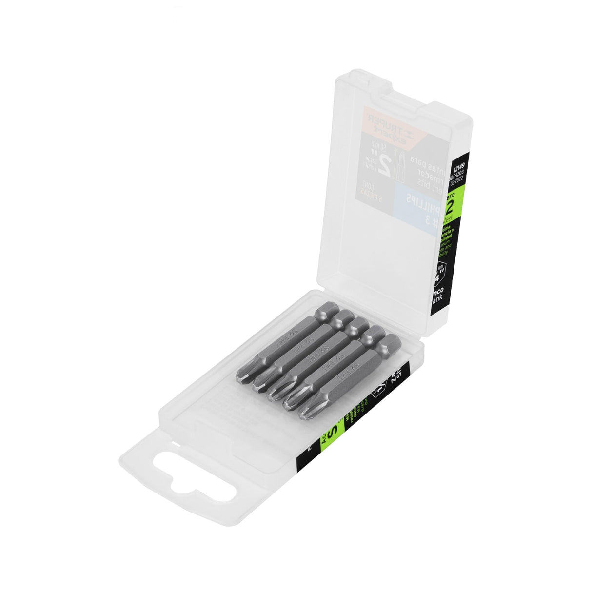 Estuche con 5 Puntas de Cruz PH3 Largo 2', Truper Expert