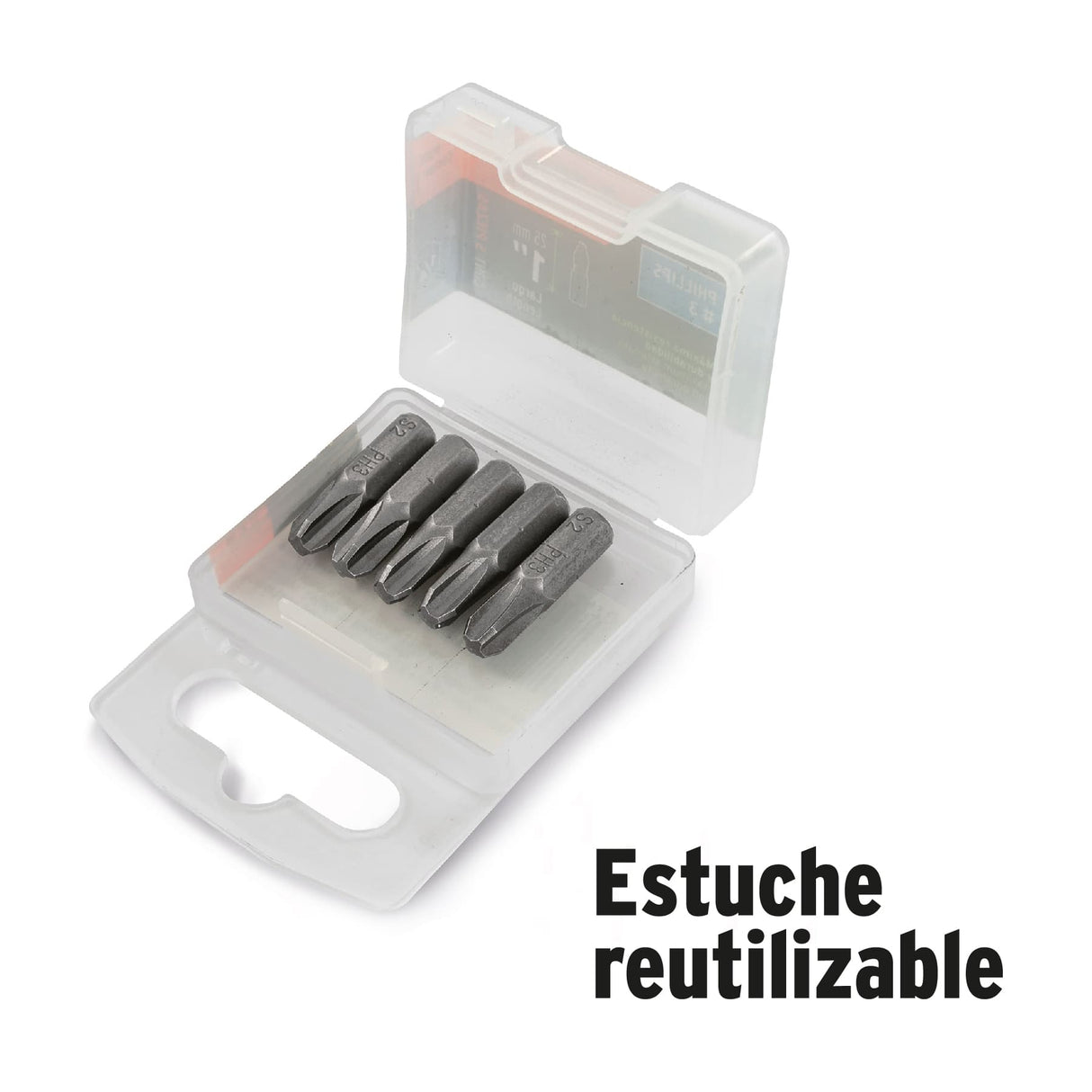 Estuche con 5 Puntas Pozidriv Combinadas Largo 1', Expert