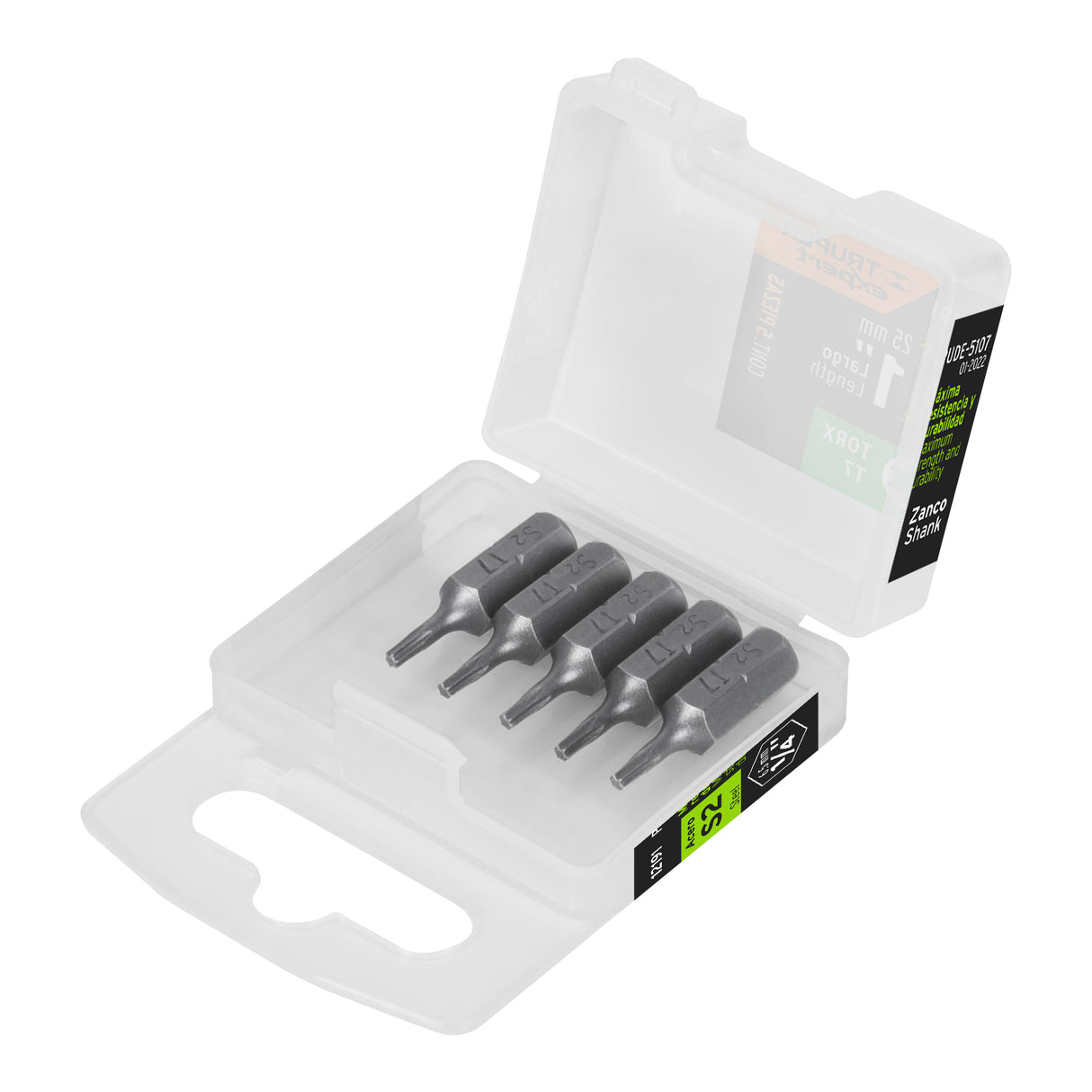 Estuche con 5 Puntas Torx T7 Largo 1', Truper Expert