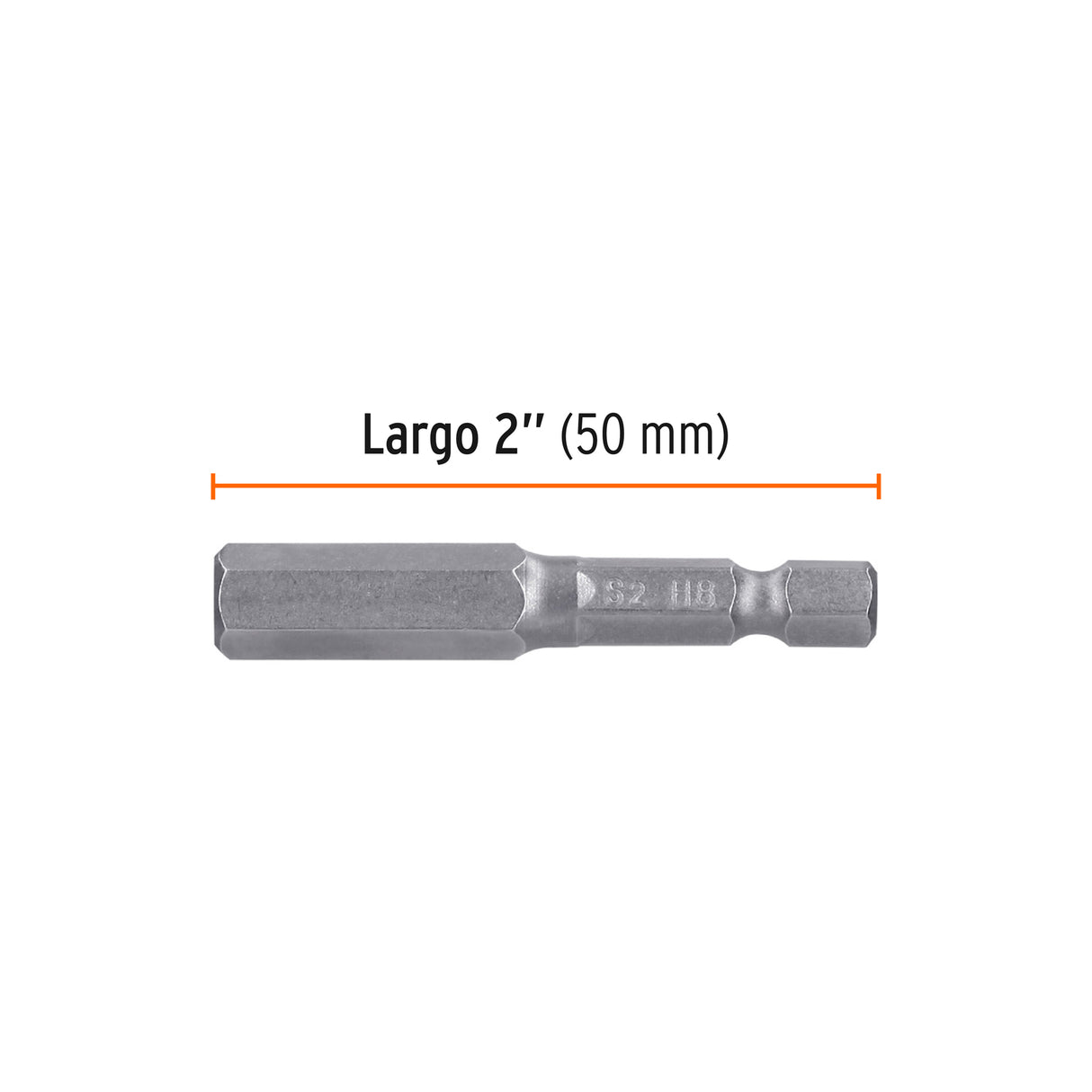 Estuche con 5 Puntas Hexagonales de 8 mm Largo 2', Expert