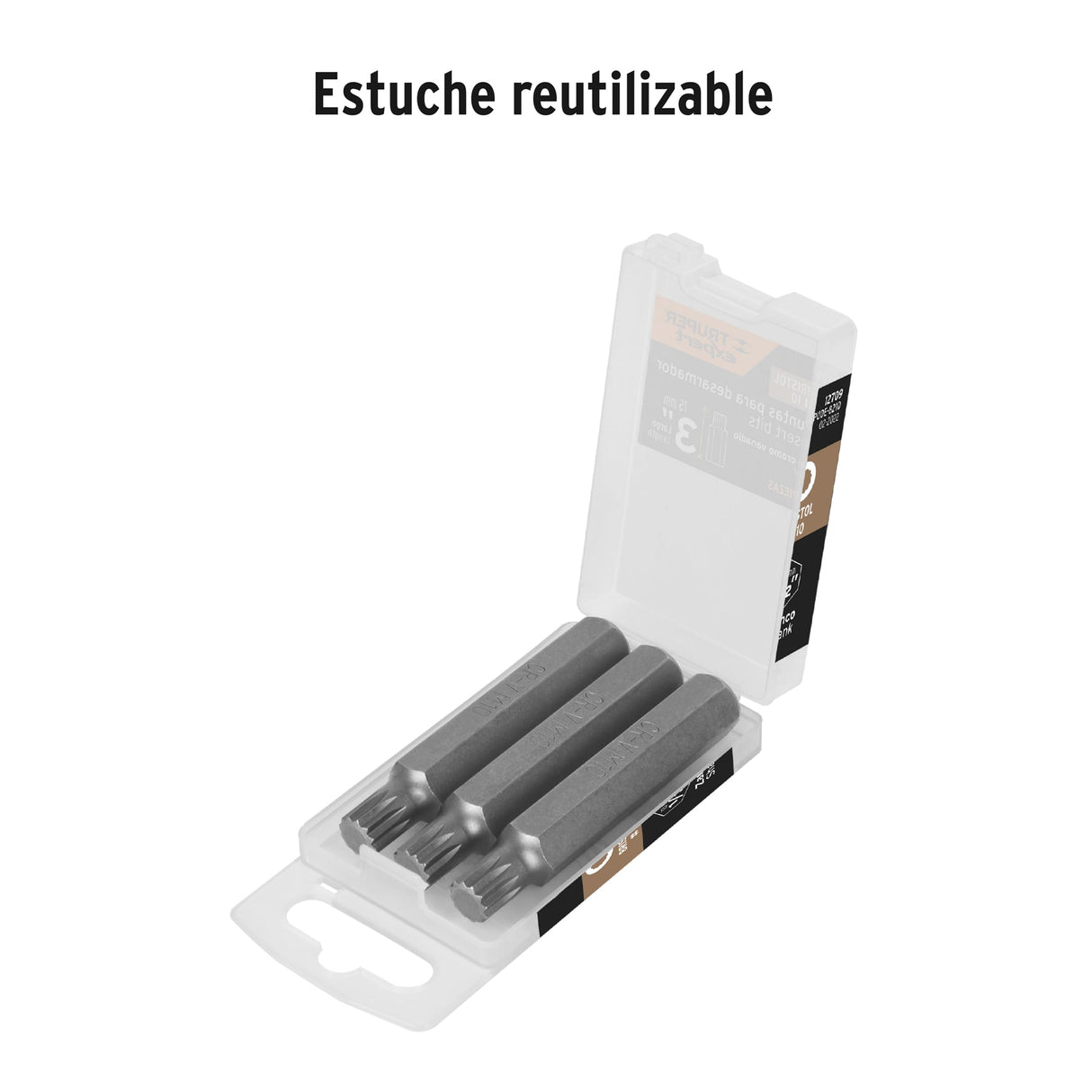 Estuche con 3 Puntas Bristol M10 Largo 3', Truper Expert