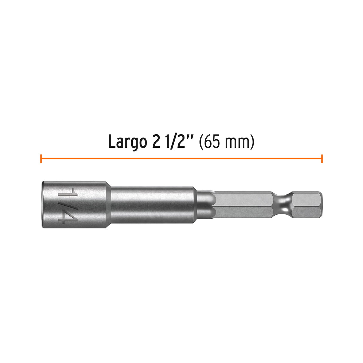 Estuche con 5 Dados Magnéticos de 1/4' Largo 2-1/2', Expert