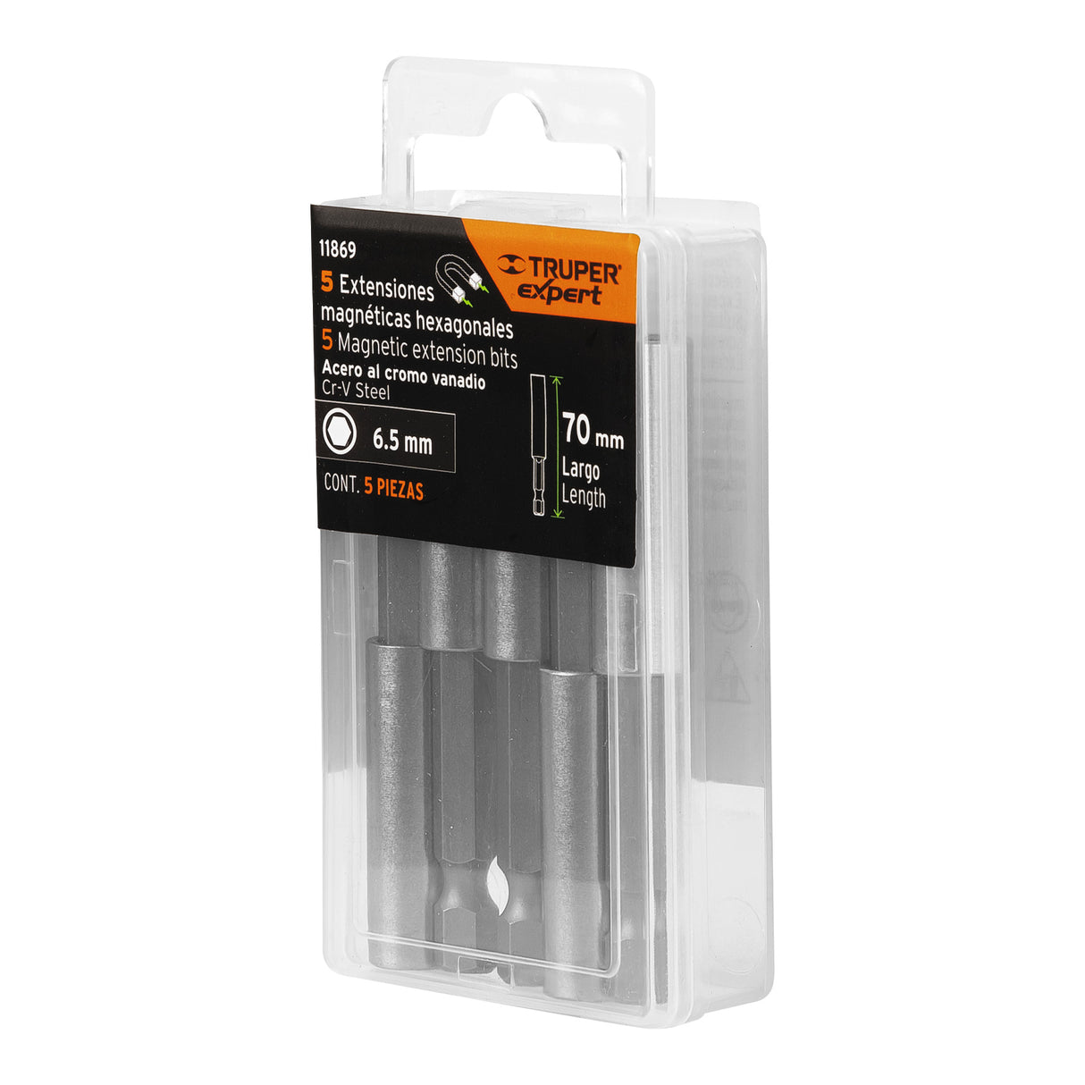 Estuche con 5 Extensiones de 70 mm, Magnéticas, Expert