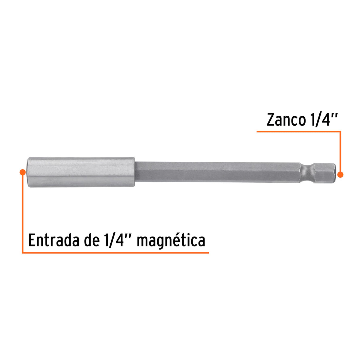 Estuche con 5 Extensiones de 100 mm, Magnéticas, Expert