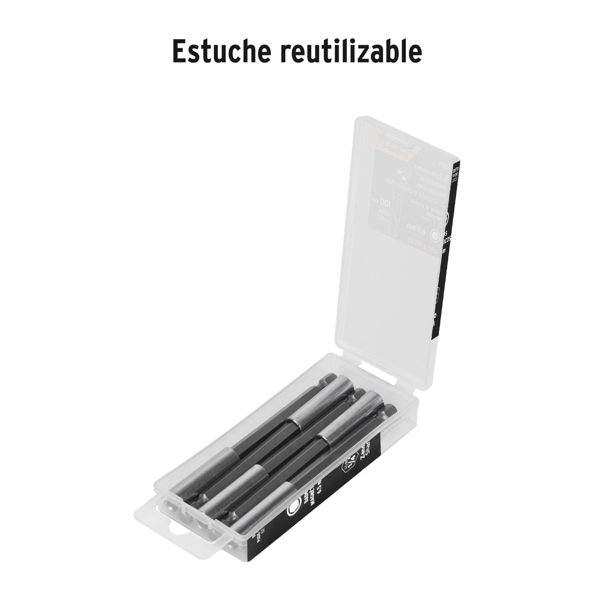 Estuche con 5 Extensiones de 100 mm, Magnéticas, Expert