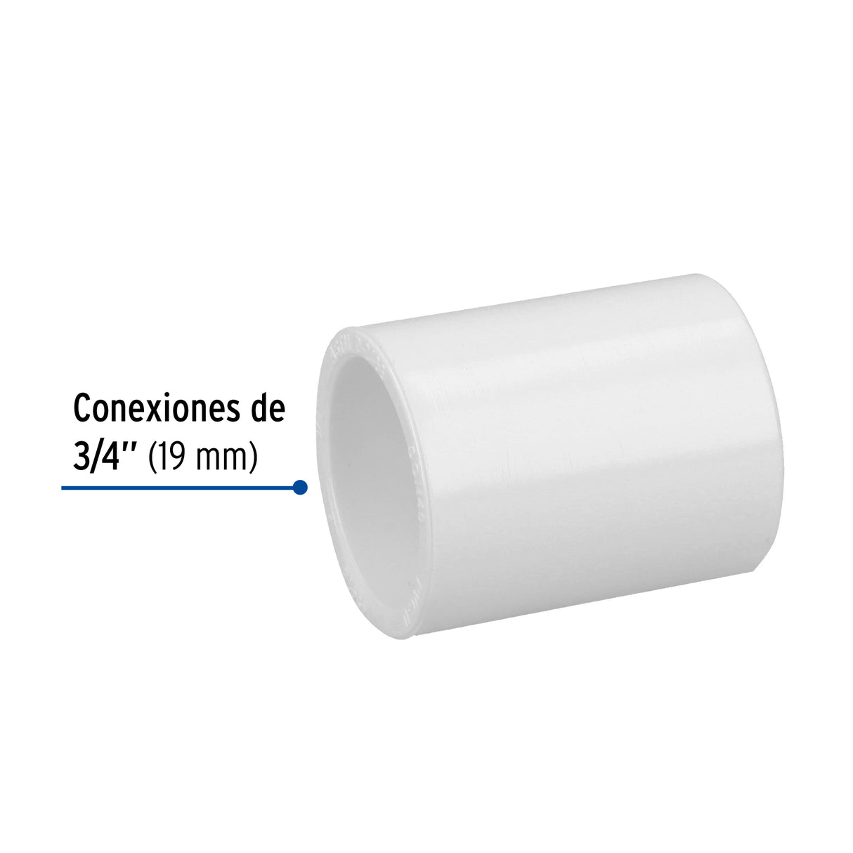 Cople de PVC Cédula 40 de 3/4', Foset