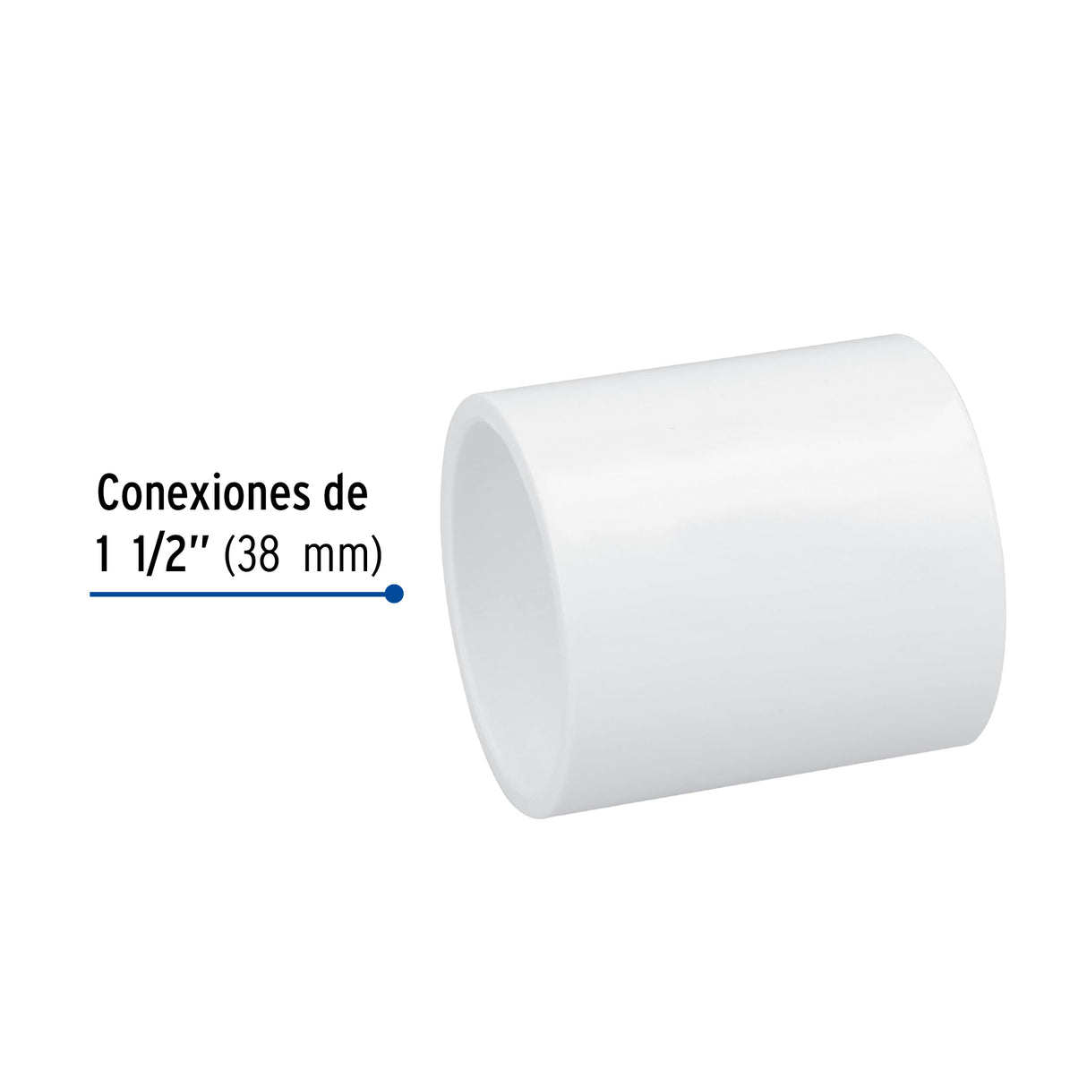 Cople de PVC Cédula 40 de 1-1/2', Foset