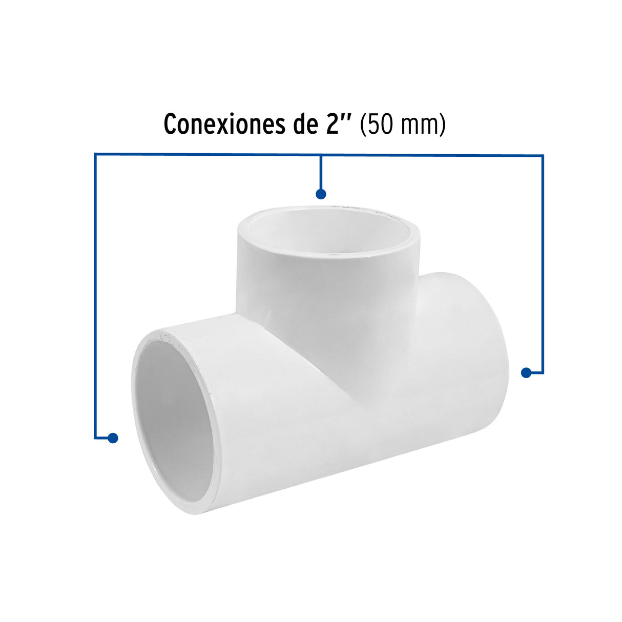Tee Sencilla de PVC 2', Foset