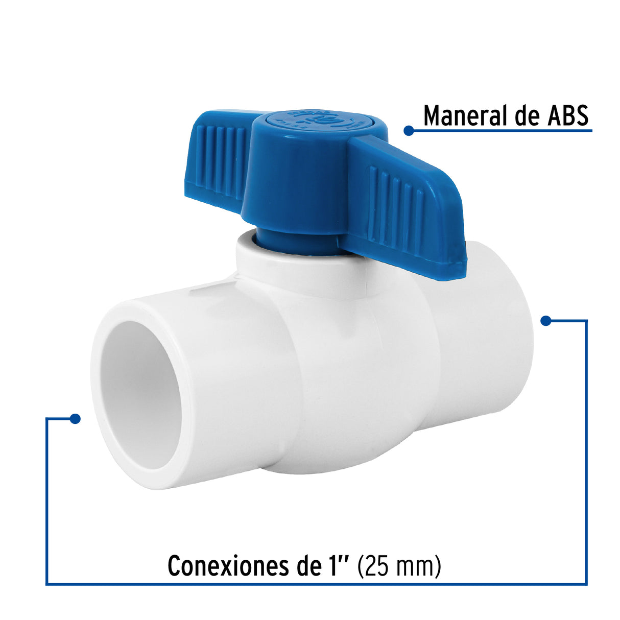 Válvula de Esfera de PVC 1' para Cementar, Foset