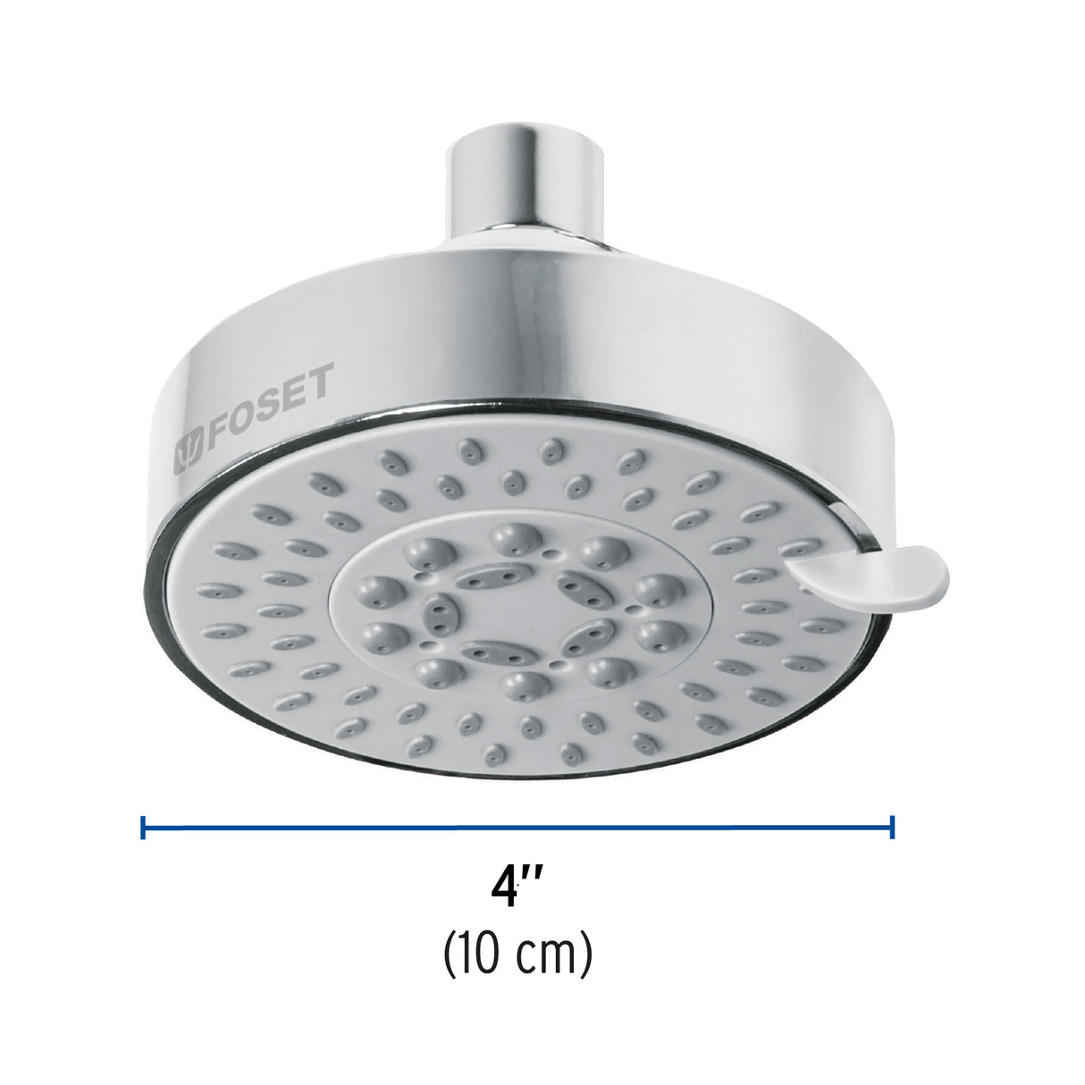 Regadera Cromo 4'con 5 Funciones, sin Brazo, Foset Element