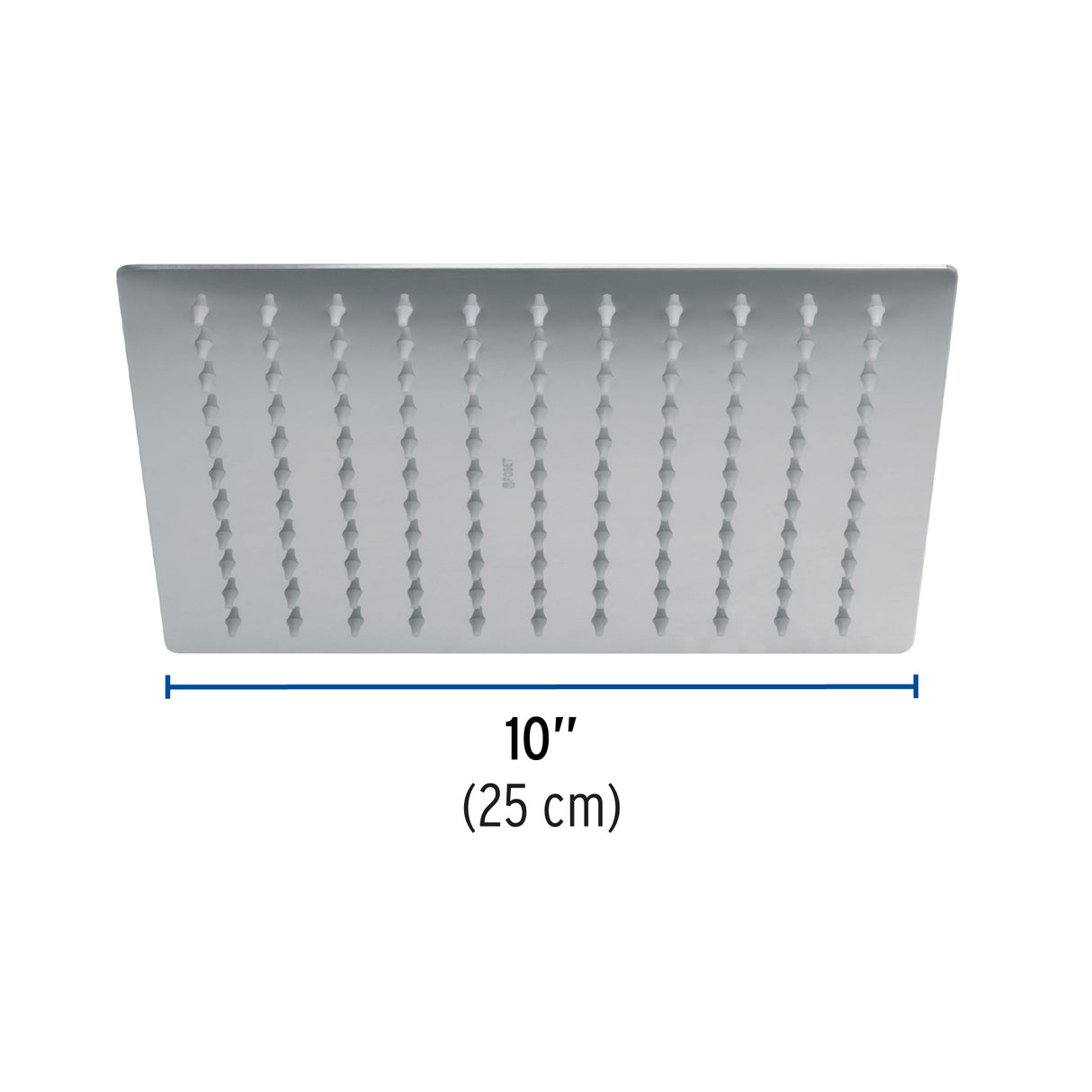 Regadera Plato Cuadrado 10' sin Brazo, Cromo, Foset Riviera