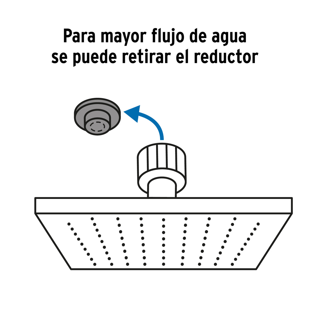 Regadera Plato Cuadrado 12' con Brazo, Negro, Foset Riviera