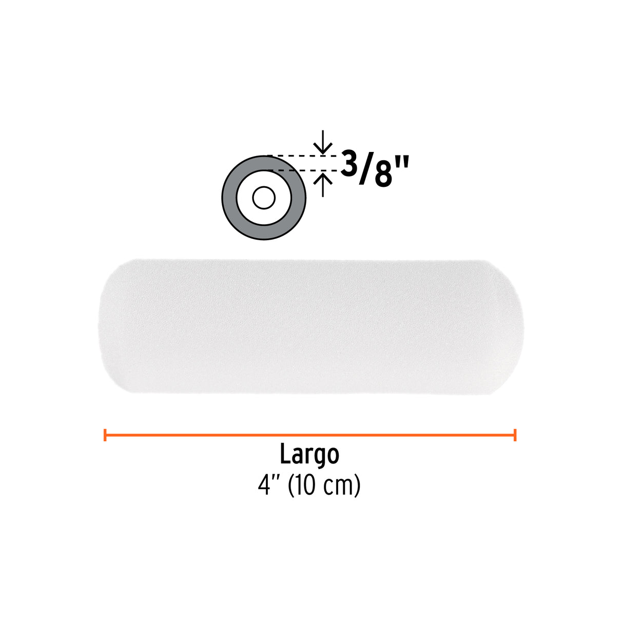 Bolsa C/2 Felpas para Mini Rodillo Esponja 4'X3/8', Truper