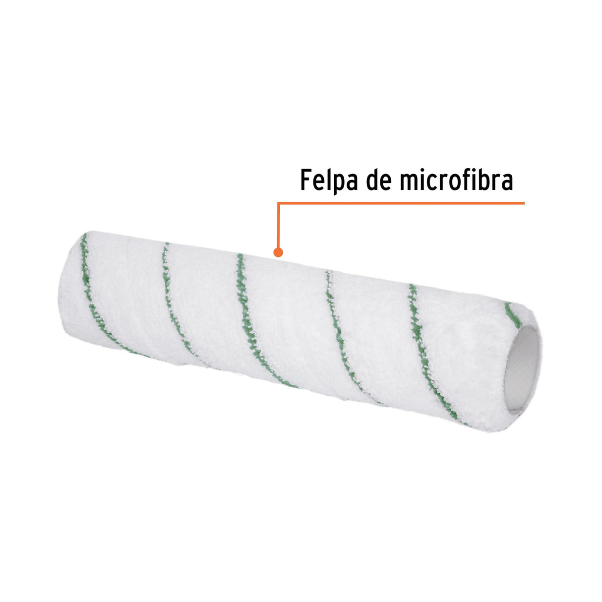 Felpa para Rodillo 9'X3/8' de Microfibra, Sup. Poco Rugosas