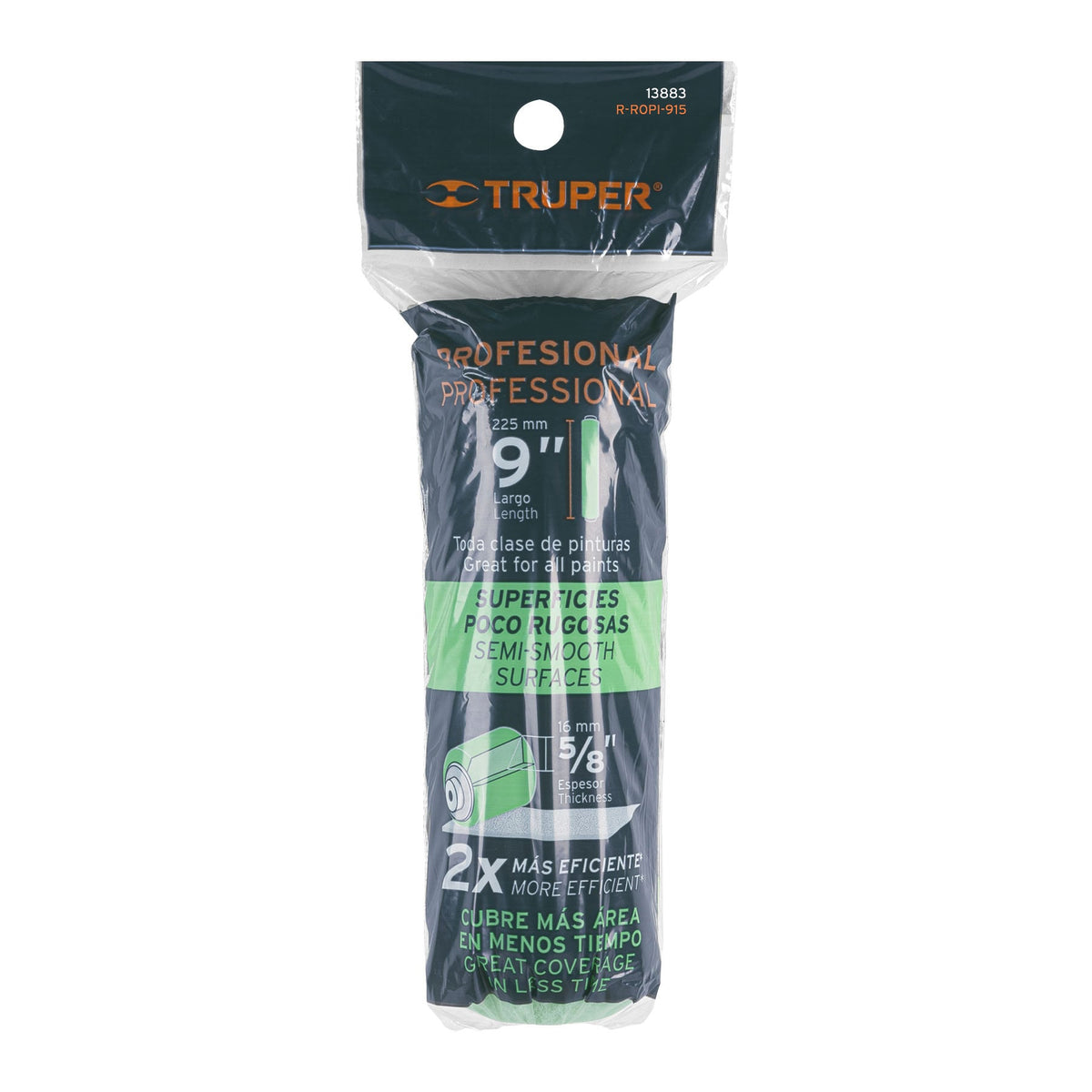 Felpa para Rodillo 9'X5/8' Superficies Poco Rugosas, Truper
