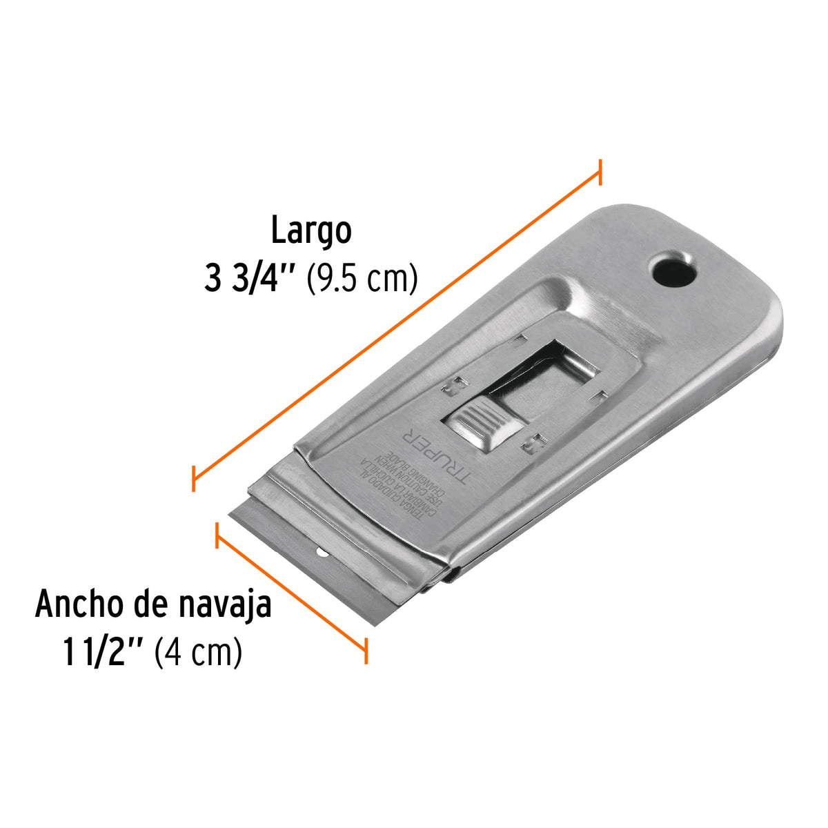 Raspador de Acero Inoxidable con Cuchillas de 1-1/2', Truper