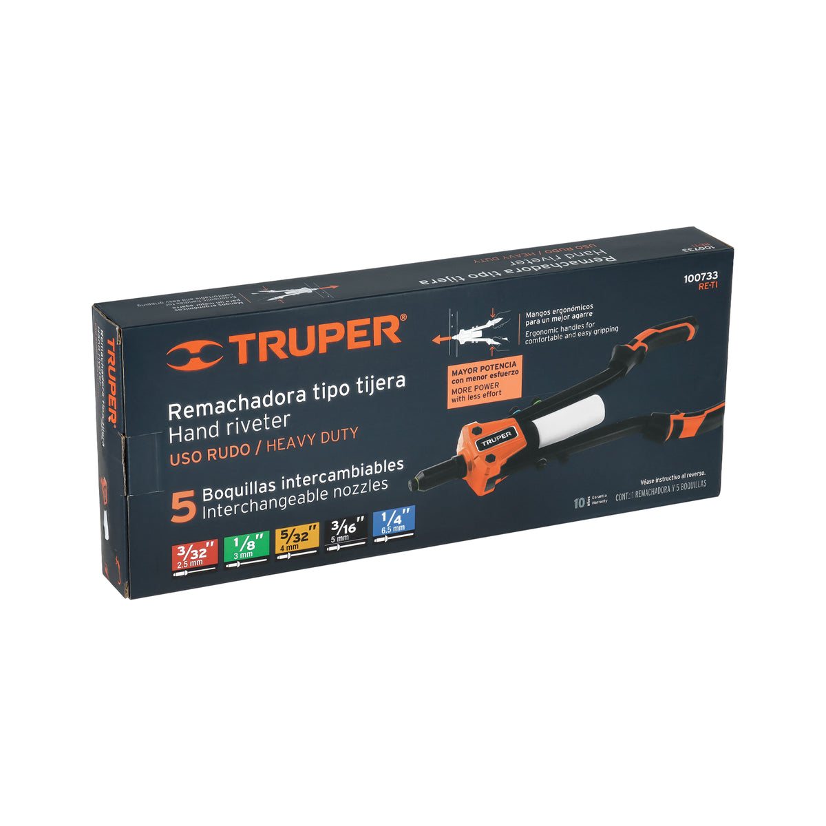 Remachadora de Uso Rudo Tipo Tijera, 13', Truper