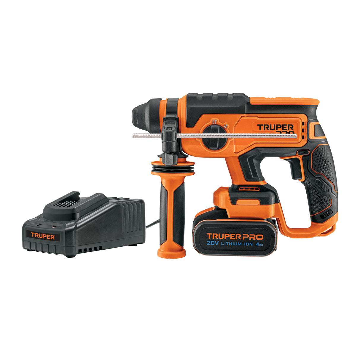 Rotomartillo SDS Plus 20 V, 2 J, 1 Batería 4 Ah, Truper Pro