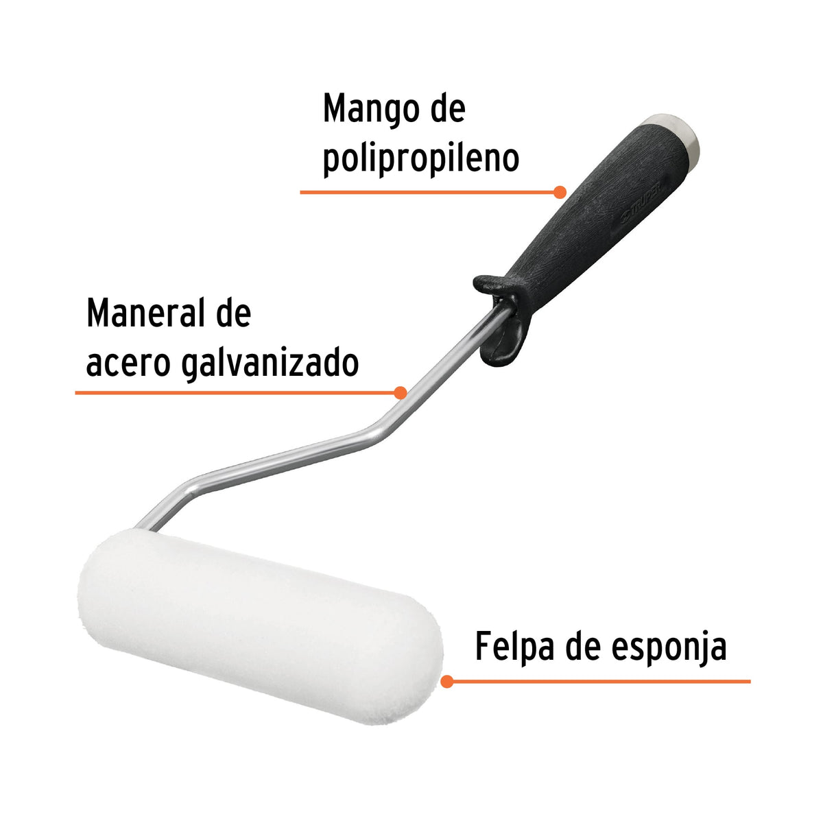 Mini Rodillo para Pintar 4' X 3/8' de Esponja, Truper
