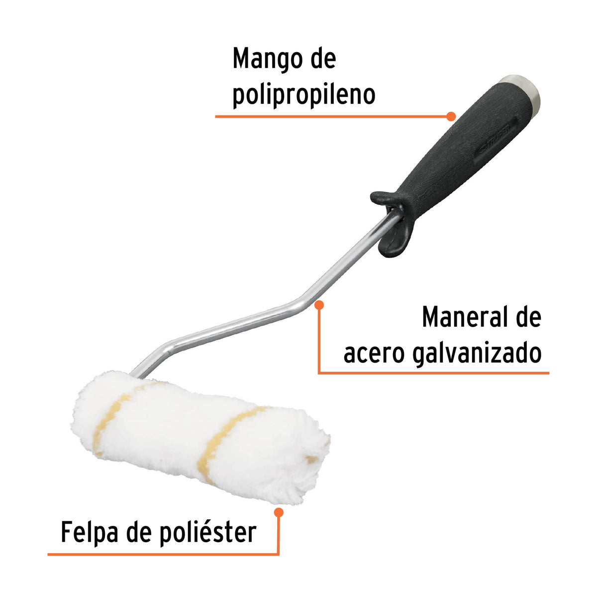 Mini Rodillo para Pintar 4' X 3/8' de Poliéster, Truper