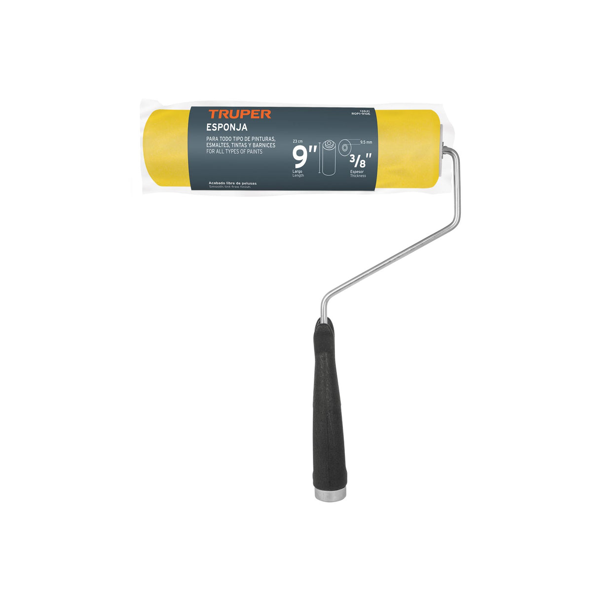 Rodillo para Pintar 9' X 3/8' de Esponja, Superficies Lisas