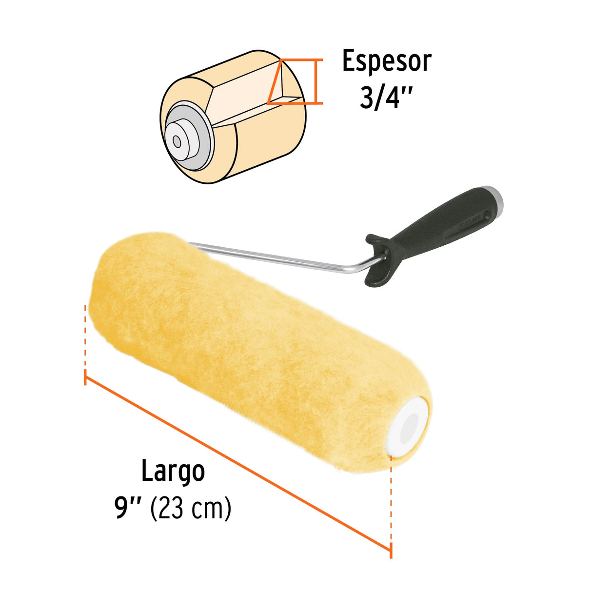 Rodillo para Pintar 9' X 3/4' Superficies Rugosas, Truper