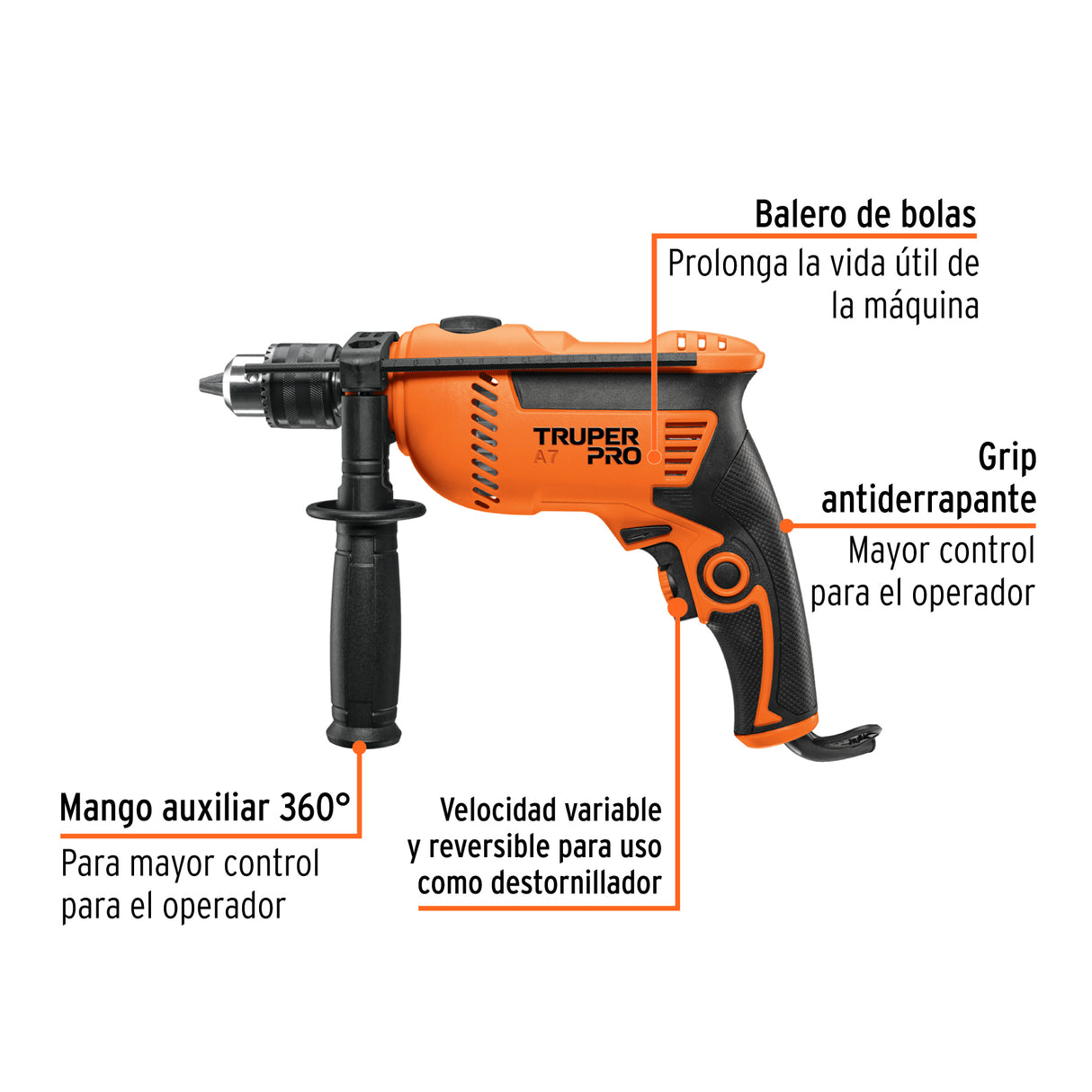 Rotomartillo 1/2', 650 W, Truper Pro