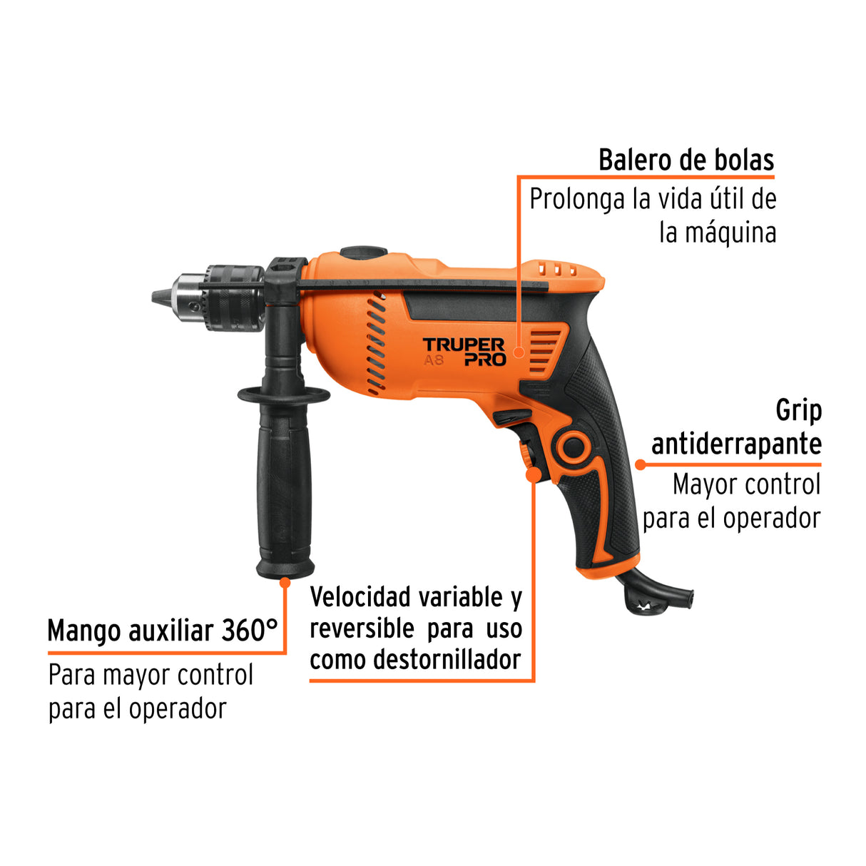 Rotomartillo 1/2', 750 W, Truper Pro