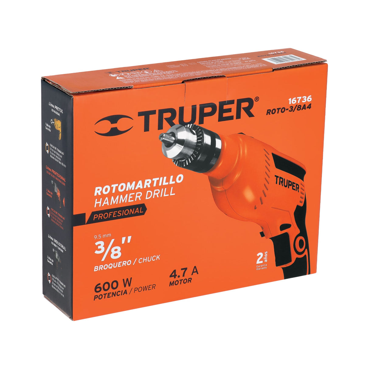 Rotomartillo 3/8', 600 W, Truper Pro