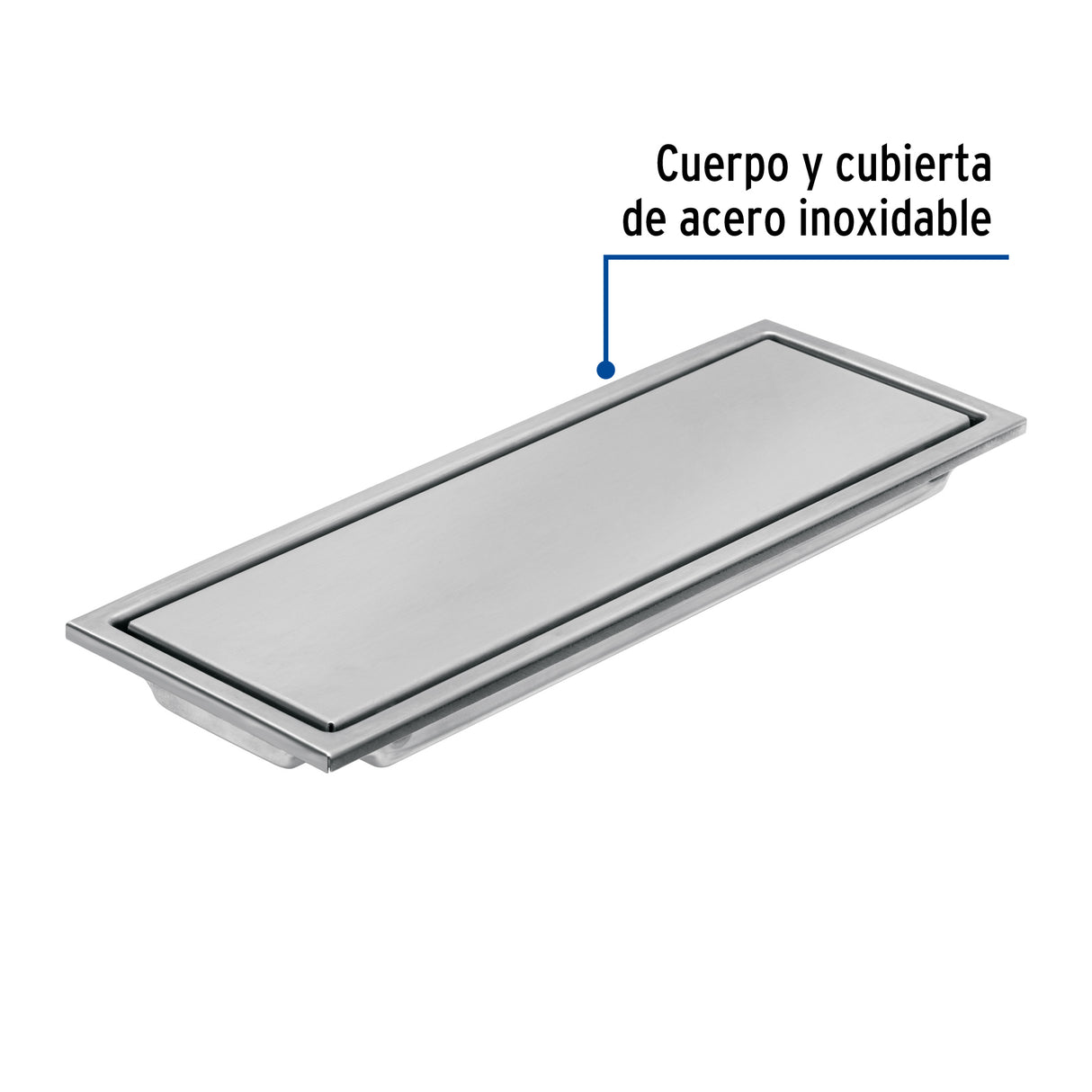 Resumidero Rectangular 30X11 cm Reversible, Inox, Foset Aqua