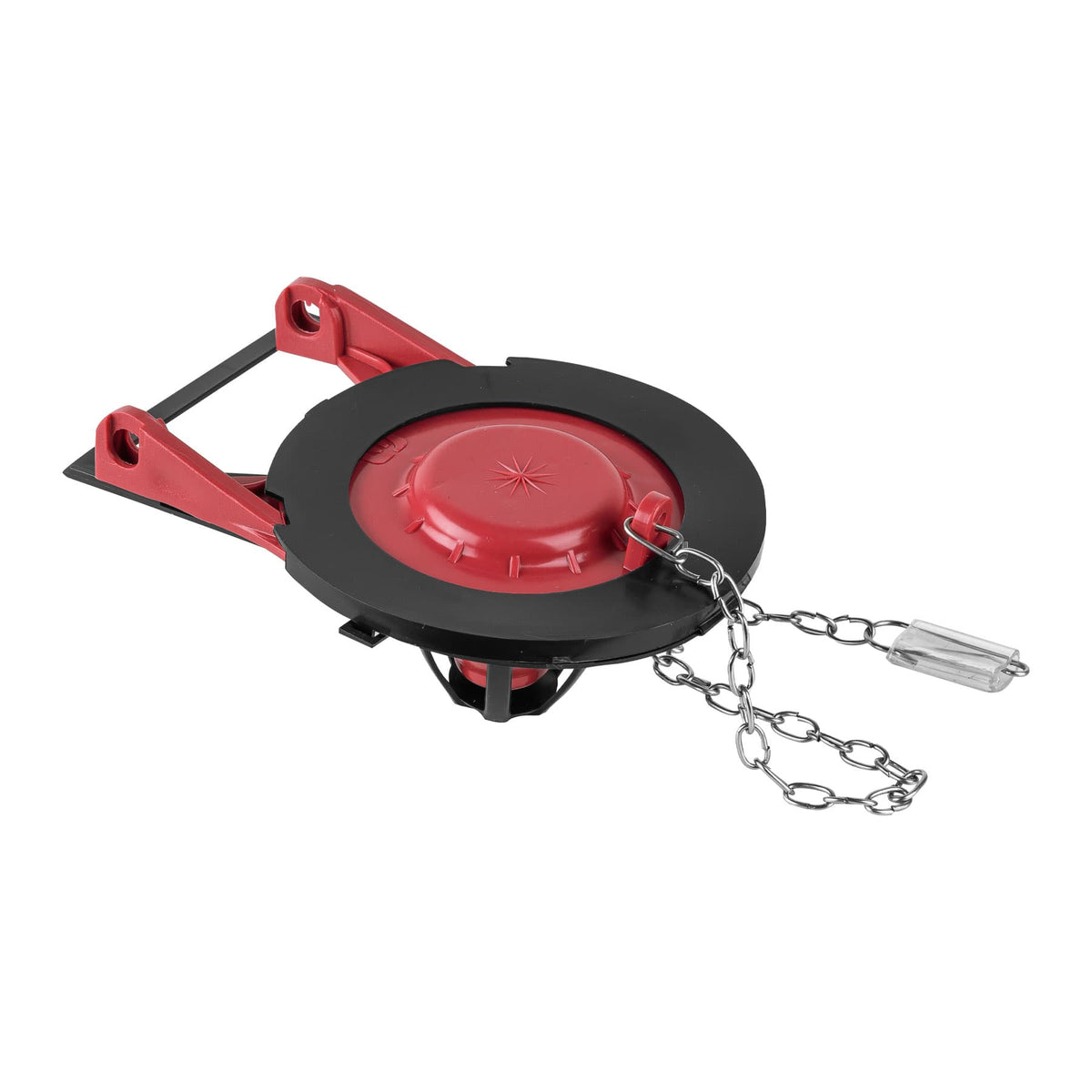 Sapo 3' para Wc, Silicona, Rojo, Cadena Inox, Foset