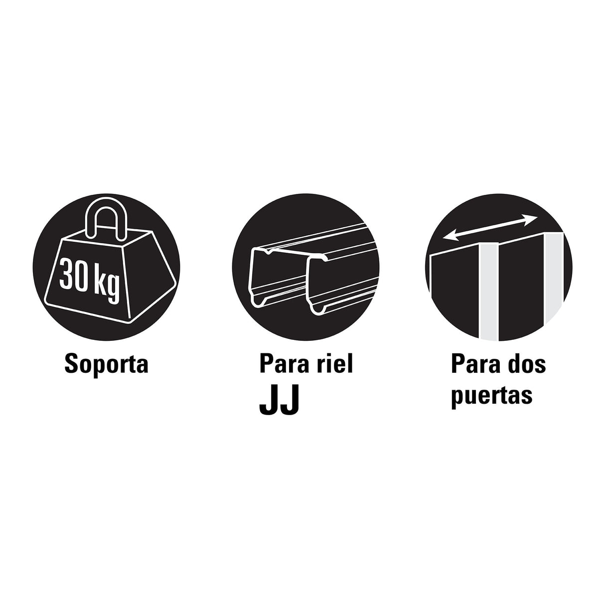 Sistema Corredizo para Riel Superior de Clóset, Hermex