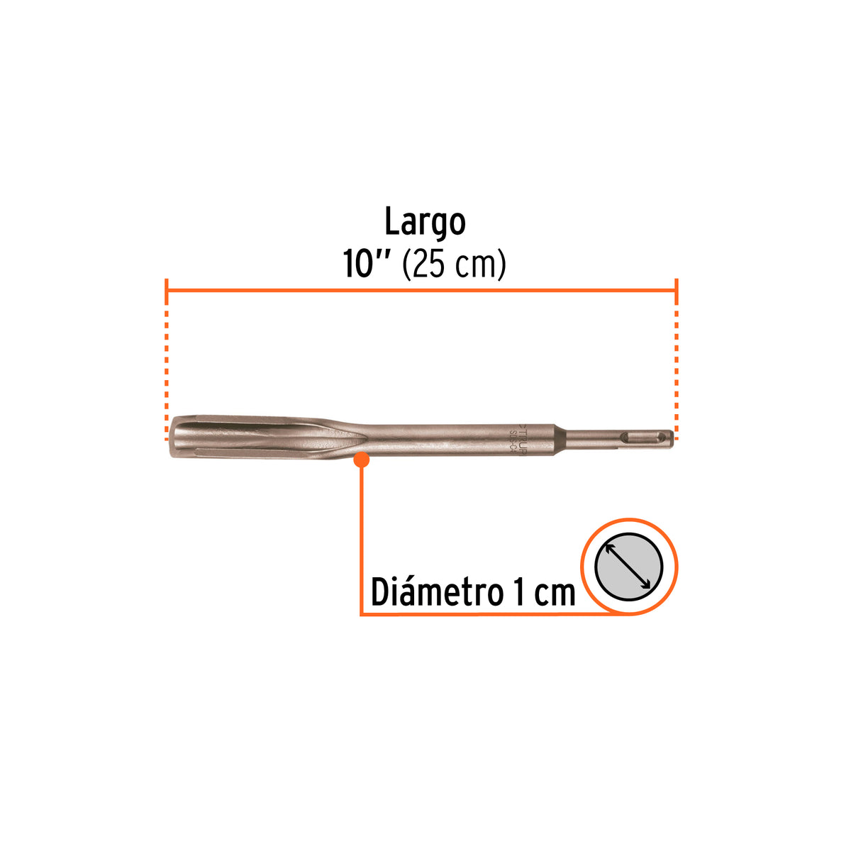 Cincel Hueco para Acanalado SDS Plus 3/4' X 10', Truper