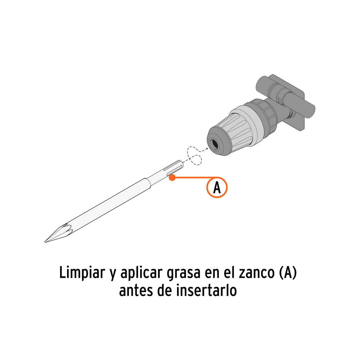 Cincel de Punta SDS Plus de 10', Truper