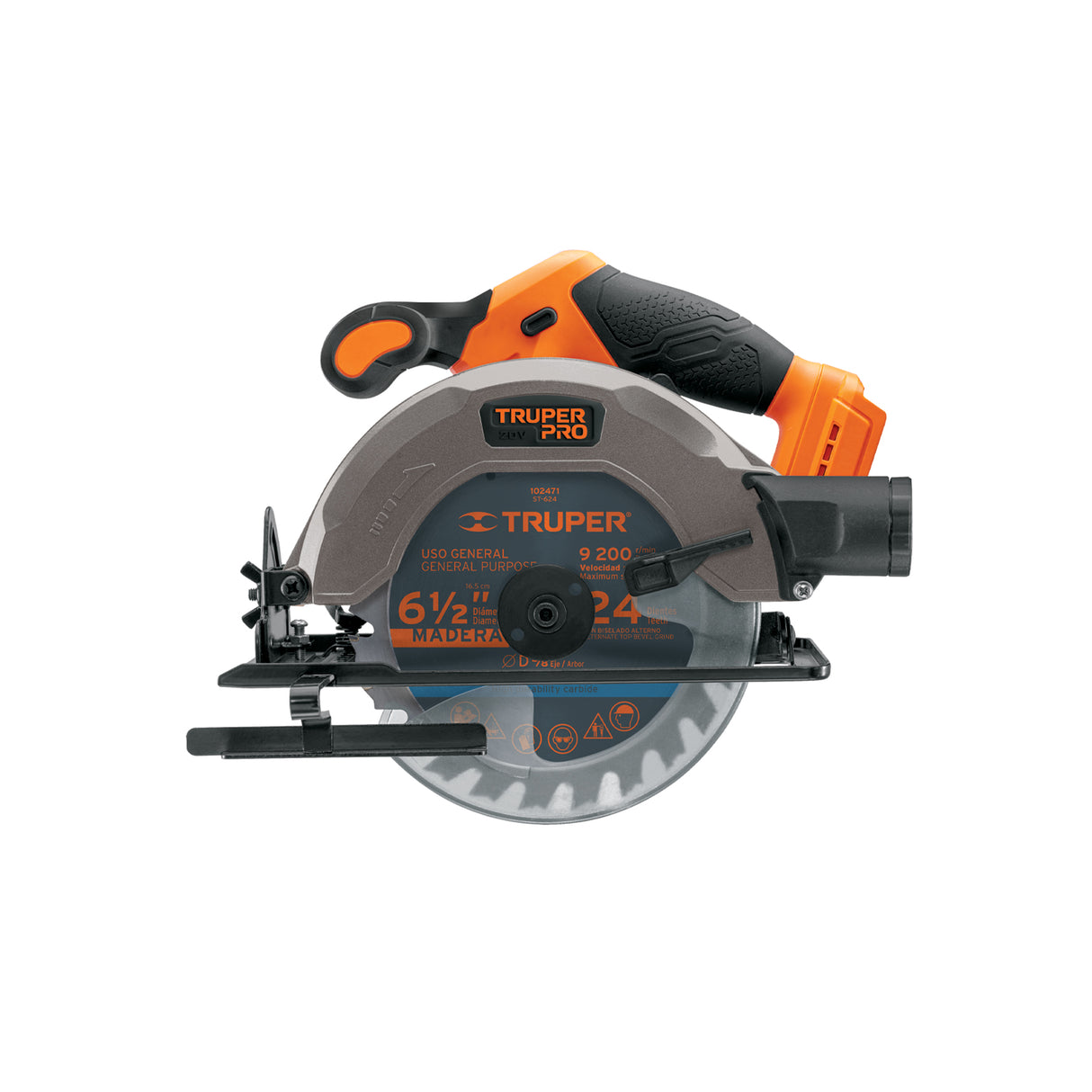 Sierra Circular 6-1/2', 20 V, sin Accesorios, Truper Pro