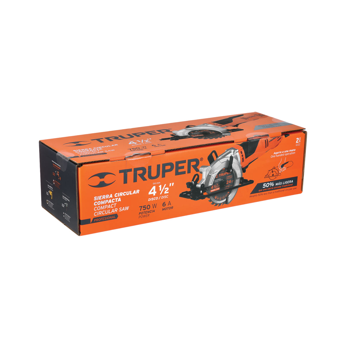 Sierra Circular Compacta 4-1/2', 750 W, Truper Pro