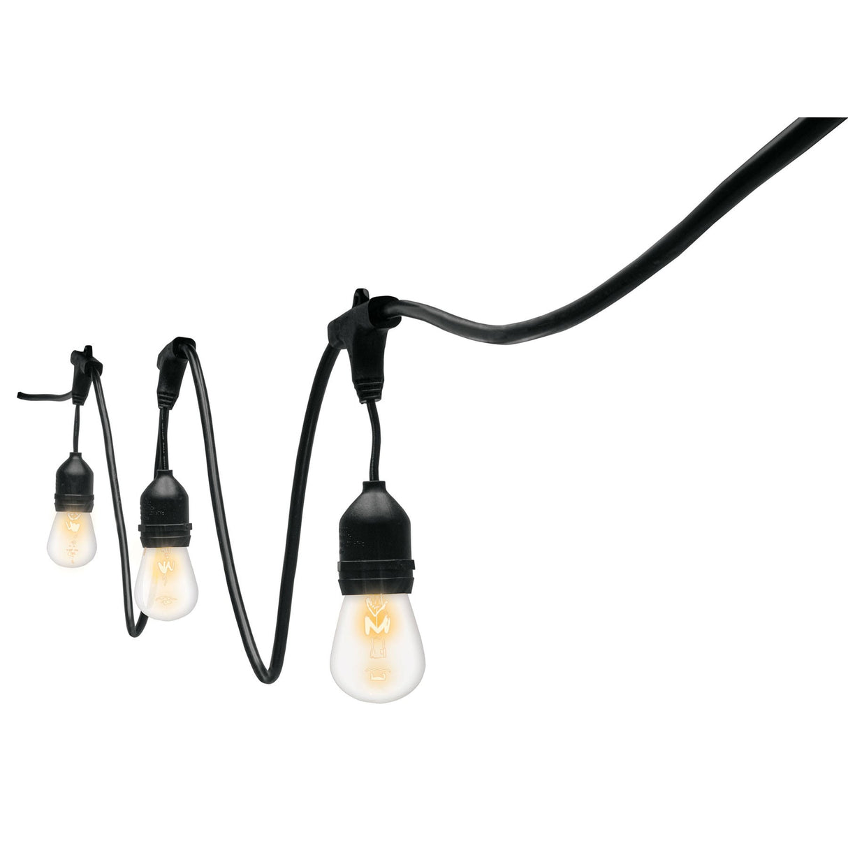 Serie de 7.3 m con 12 Luces Incandescentes para Exterior