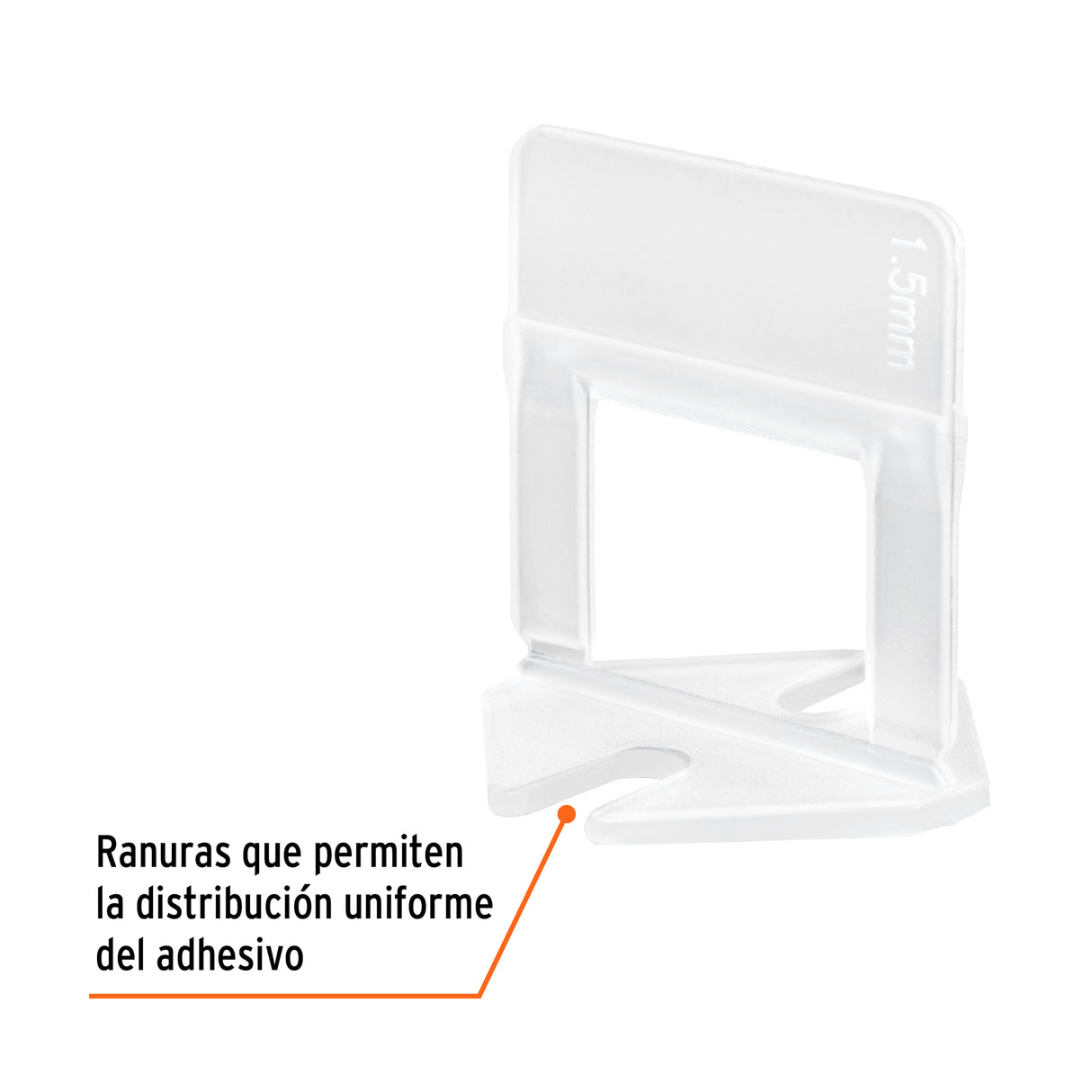 Bolsa con 100 Anclas de 1.5 mm, para Nivelación de Azulejos